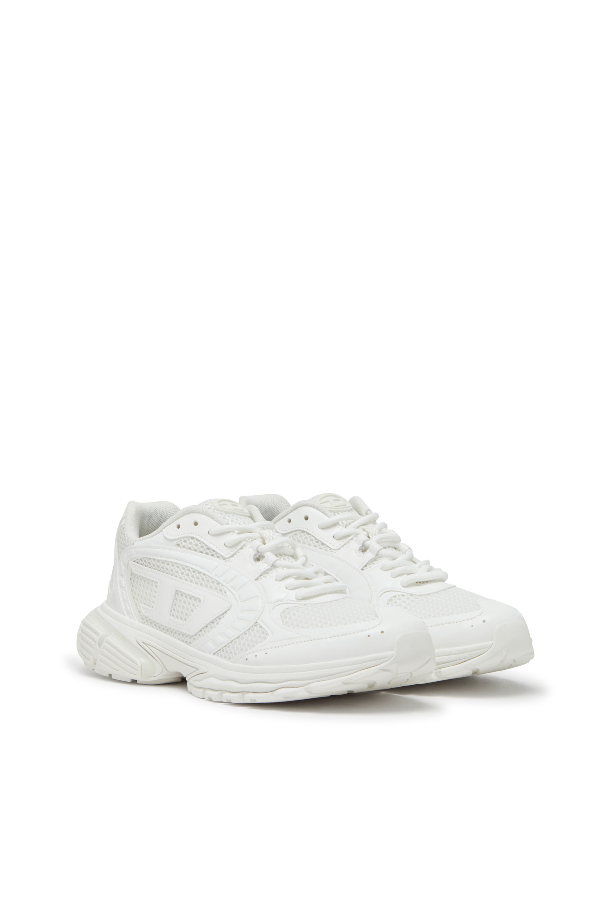 S-PRO-V-DENSE LOW W, White Diesel - S-PRO-V-DENSE LOW W, Woman's S-Pro-V-Dense-Monochrome mesh sneakers with Oval D logo in White - 2