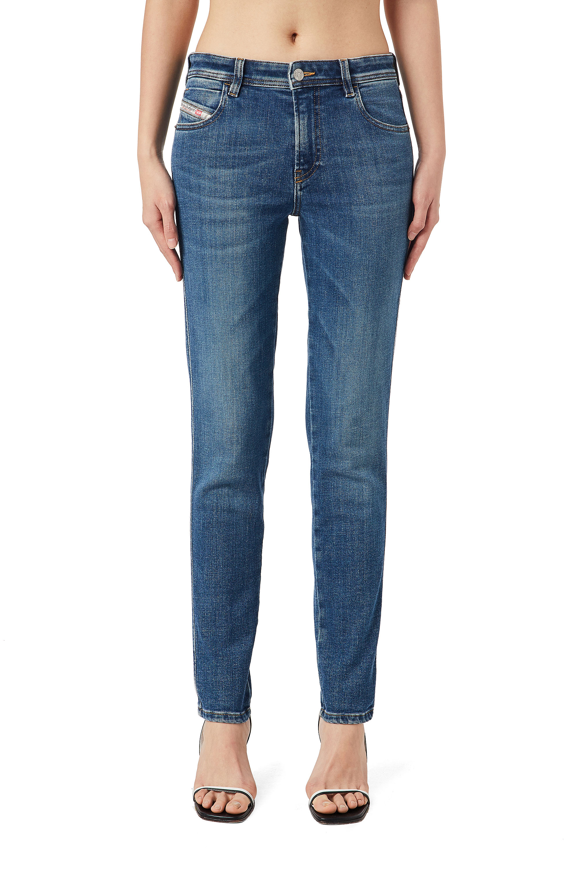 Diesel - 2015 BABHILA 09C59 Skinny Jeans, Medium blue - Image 1