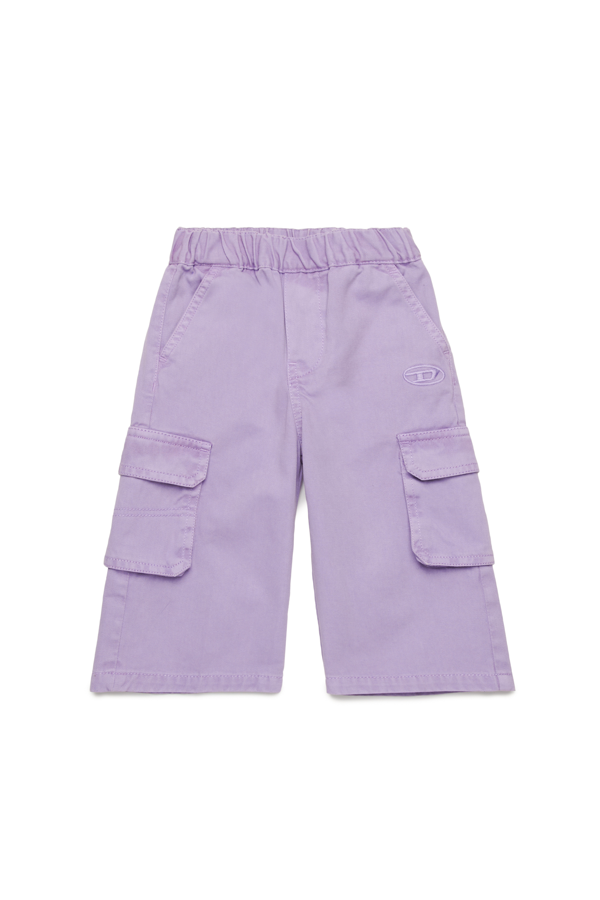 Diesel - PRATIB, Woman's Cargo pants in cotton gabardine in Lilac - 1