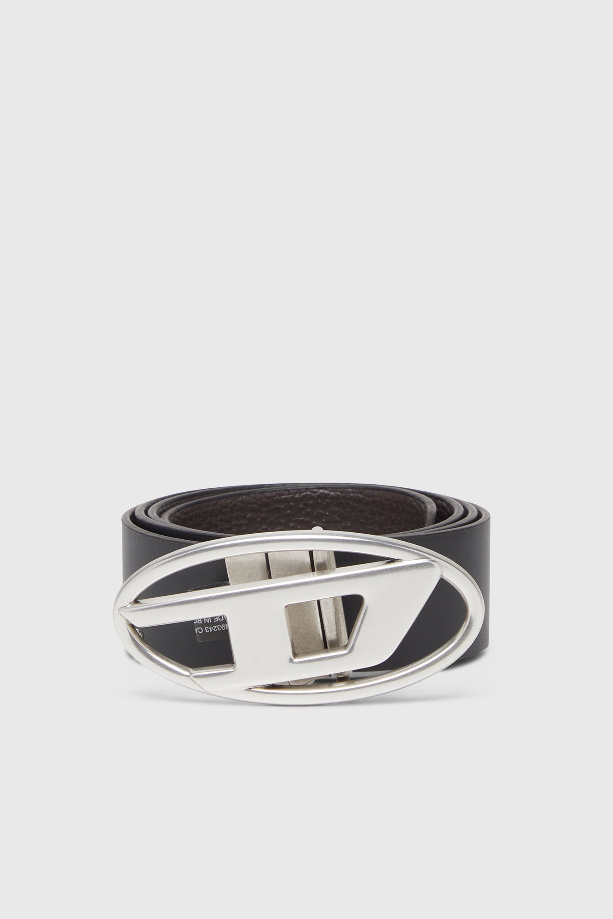Diesel - B-1DR REV II, Man's 3.9cm reversible leather belt in Brown/Black - 1