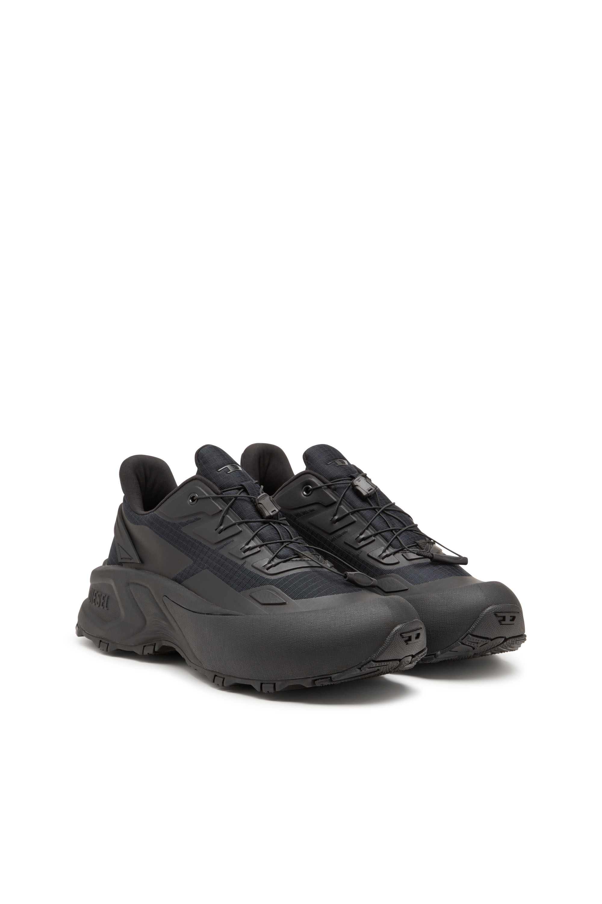 D-CAGE RUNNER, Black Diesel - D-CAGE RUNNER, Man's D-Cage Runner-Sneakers in TPU-trimmed ripstop in Black - 2