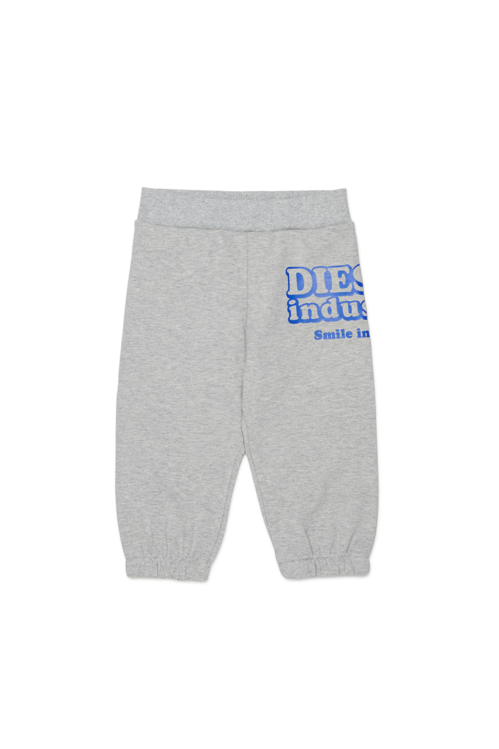 Diesel - PLODIMIB, Man's Cotton sweatpants with Diesel Industry print in Grey - 1