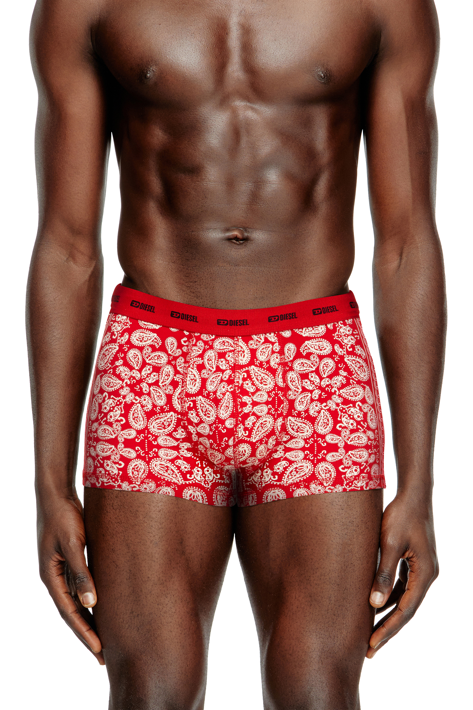 DAMIEN-GFT-UTLT-3PACK, Red/White Diesel - DAMIEN-GFT-UTLT-3PACK, Man's 3-pack stretch cotton boxers in Red/White - 3