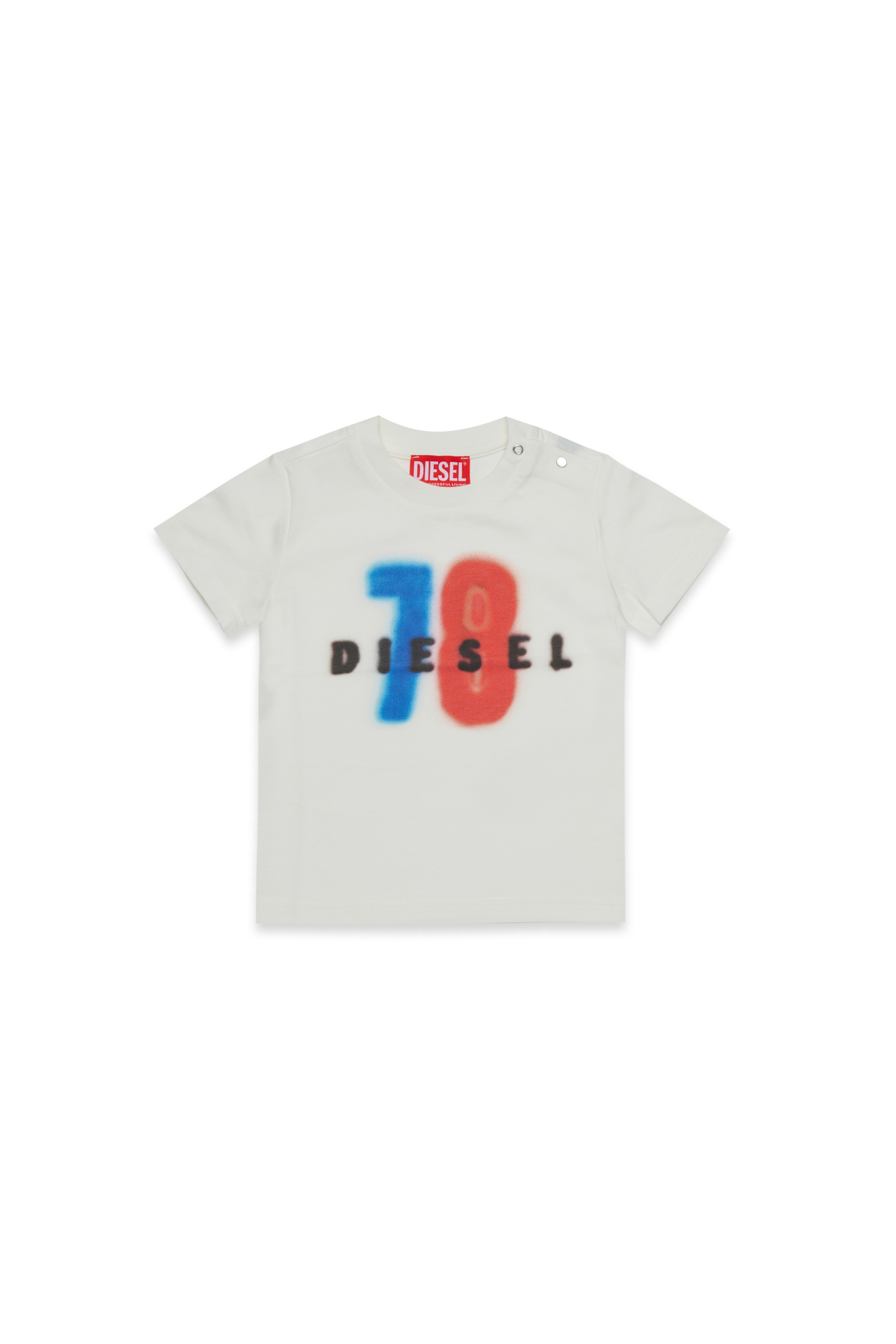 Diesel - TESSIB, Man's Cotton T-shirt with print in White - 1