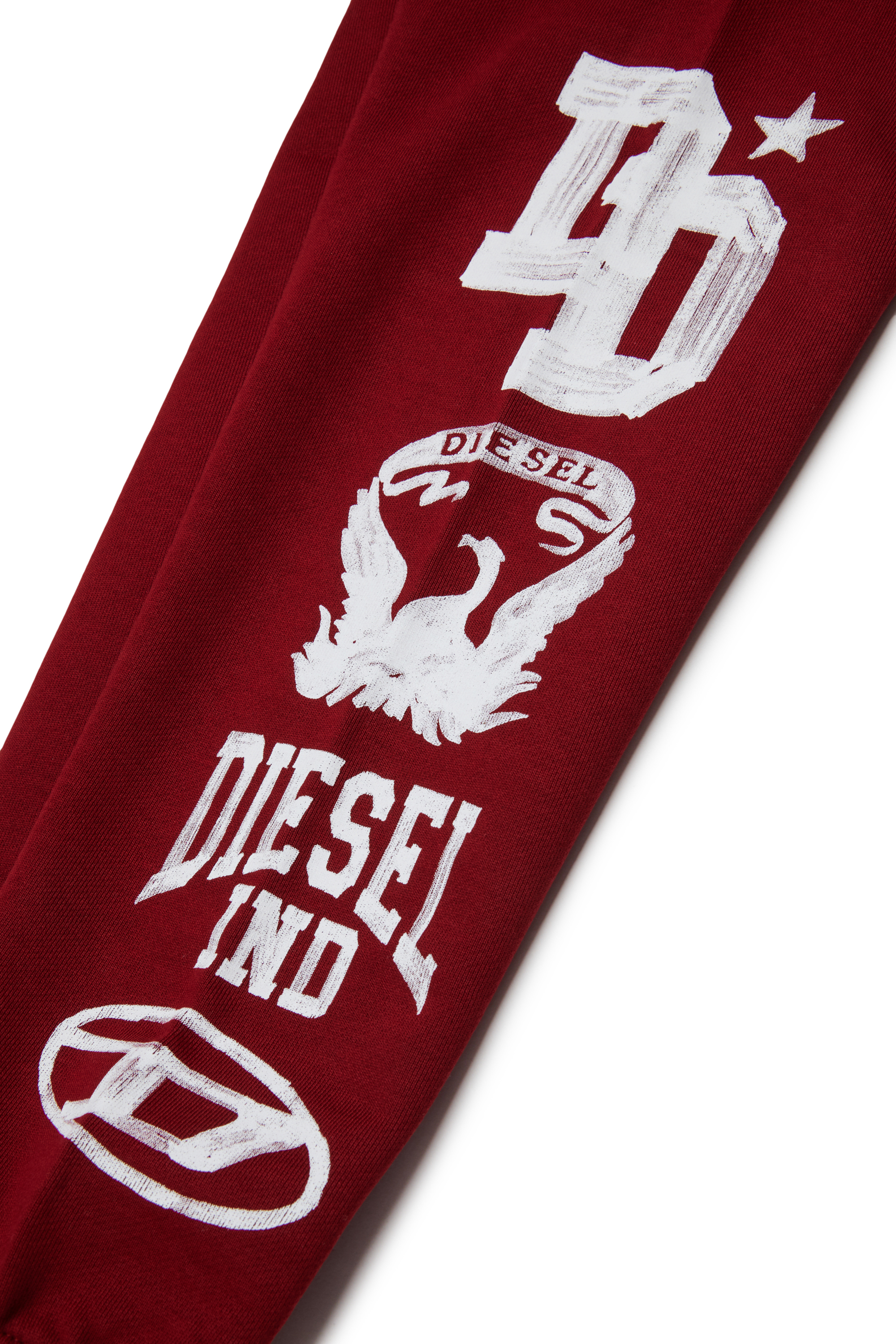 Diesel - PBUNDY, Man's Sweatpants with collegiate-style logos in Red - 4