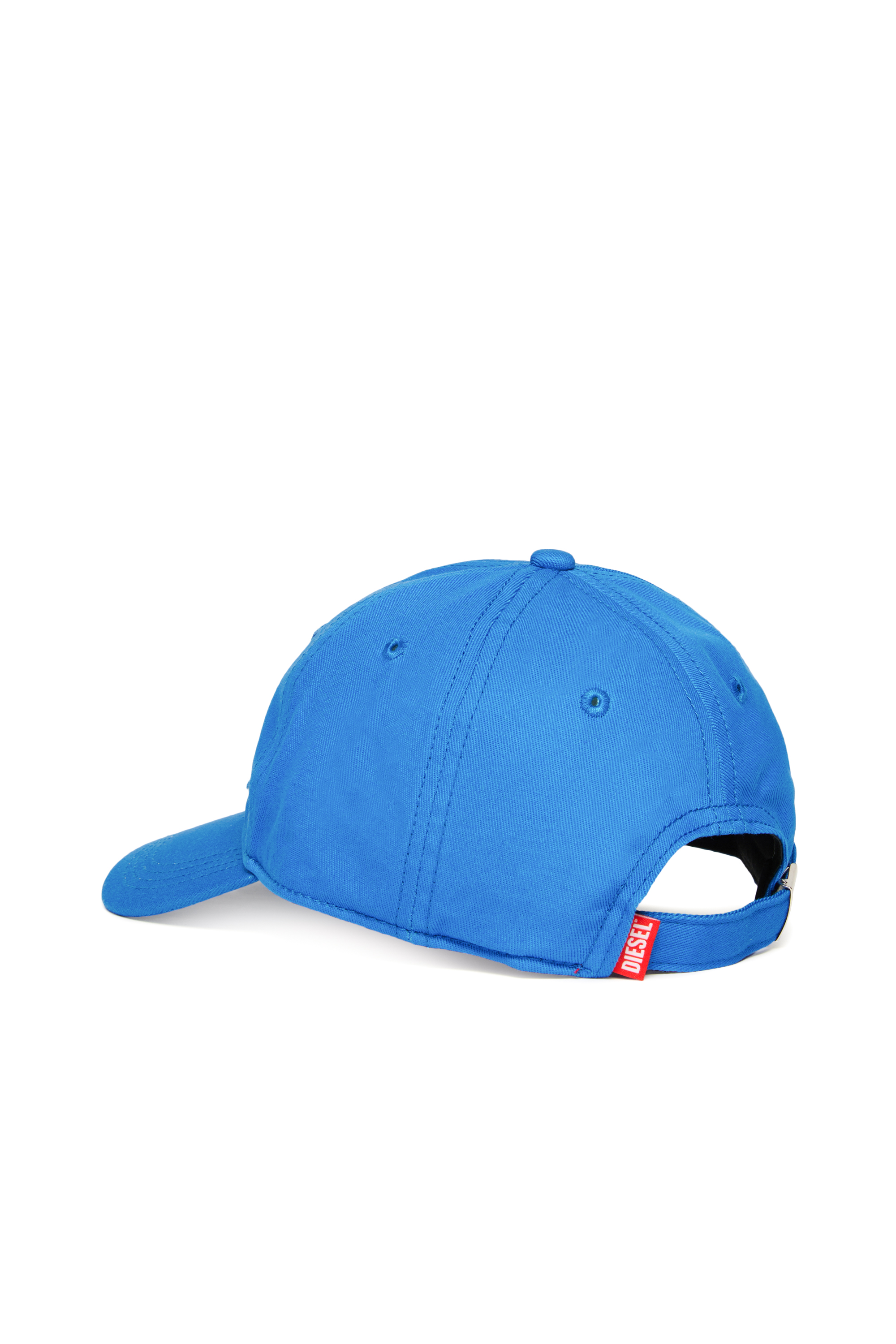 Diesel - FCGUS, Man's Baseball cap with logo-embroidered patch in Blue/Yellow - 2