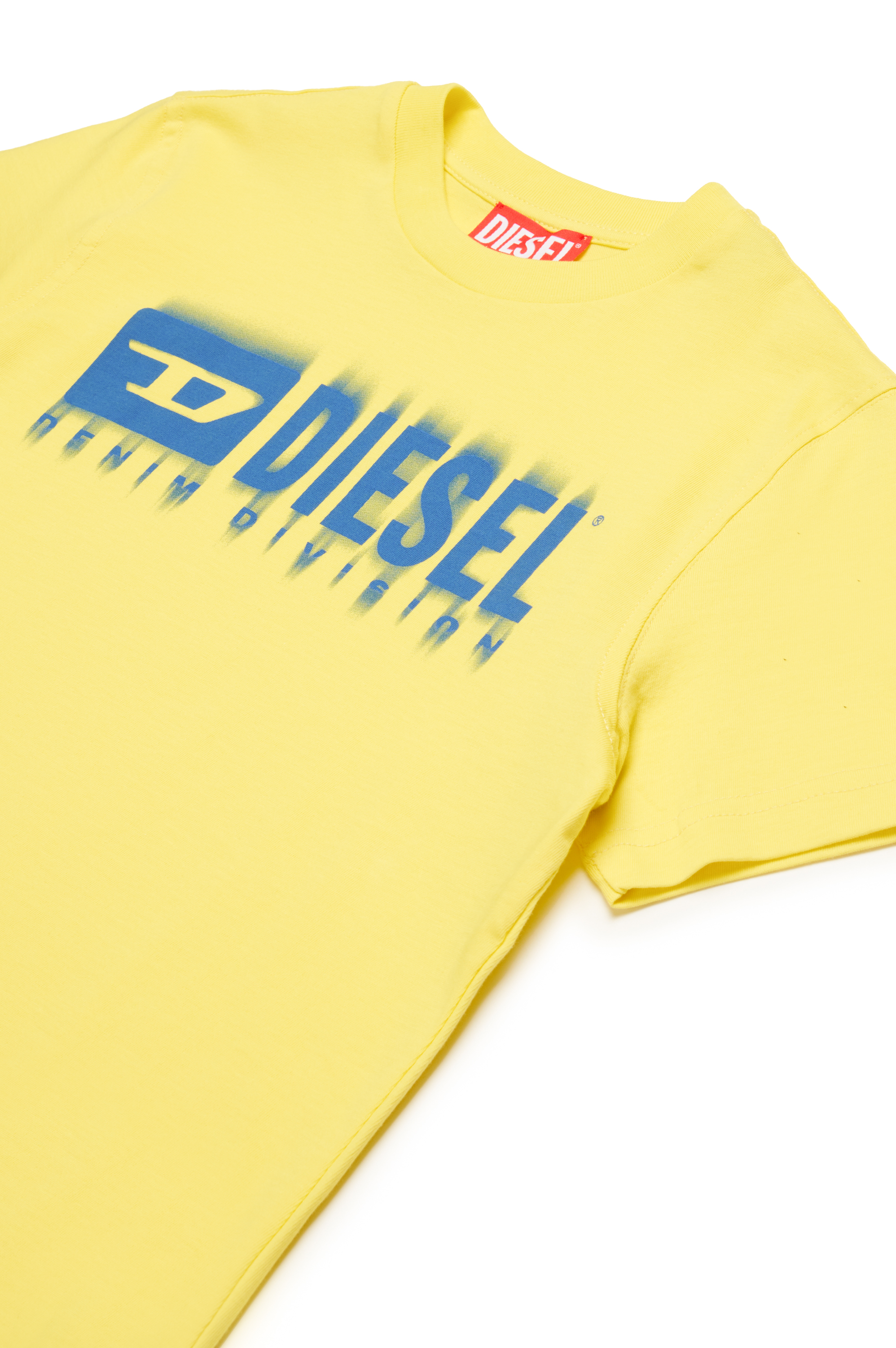 Diesel - TDIEGORL6, Man's T-shirt with smudged logo in Yellow - 3