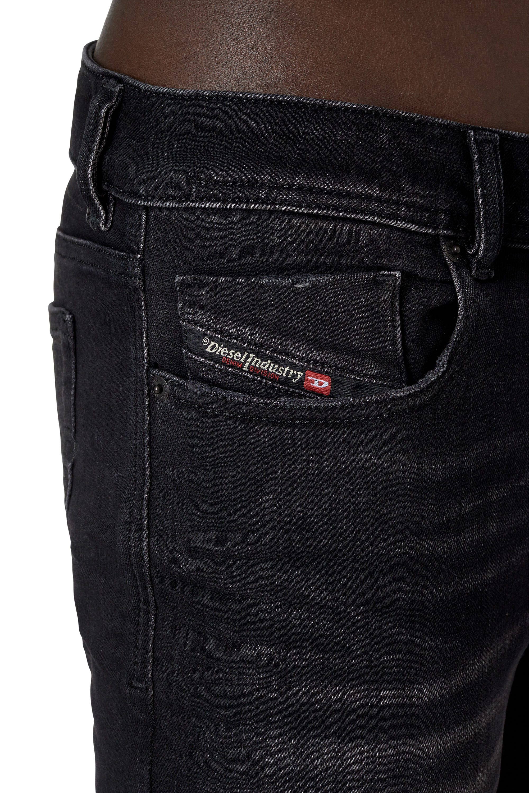 Diesel - 1979 Sleenker 09A89 Skinny Jeans, Black/Dark grey - Image 4