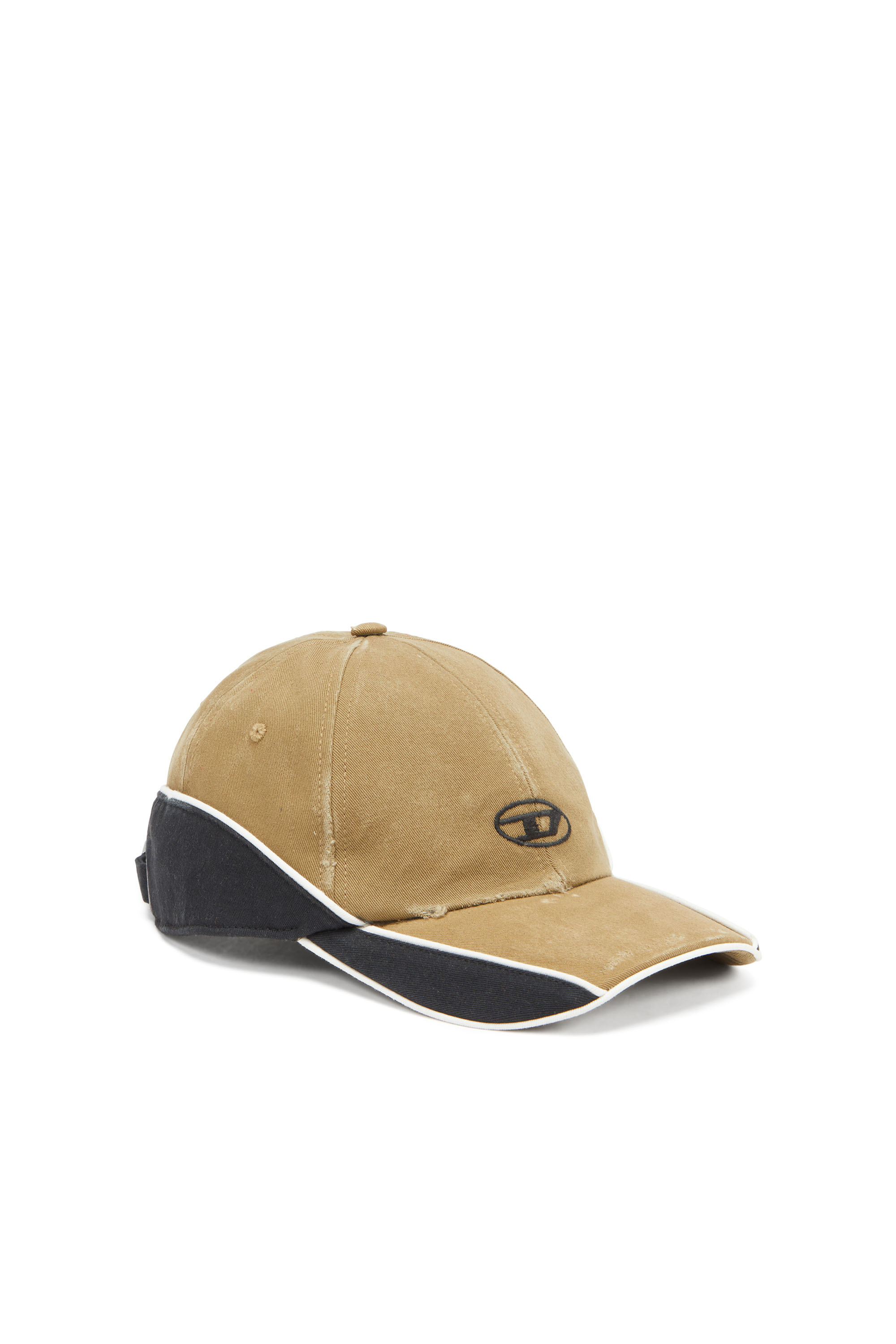Diesel - C-DALE, Man Distressed colour-block baseball cap in Brown - Image 1