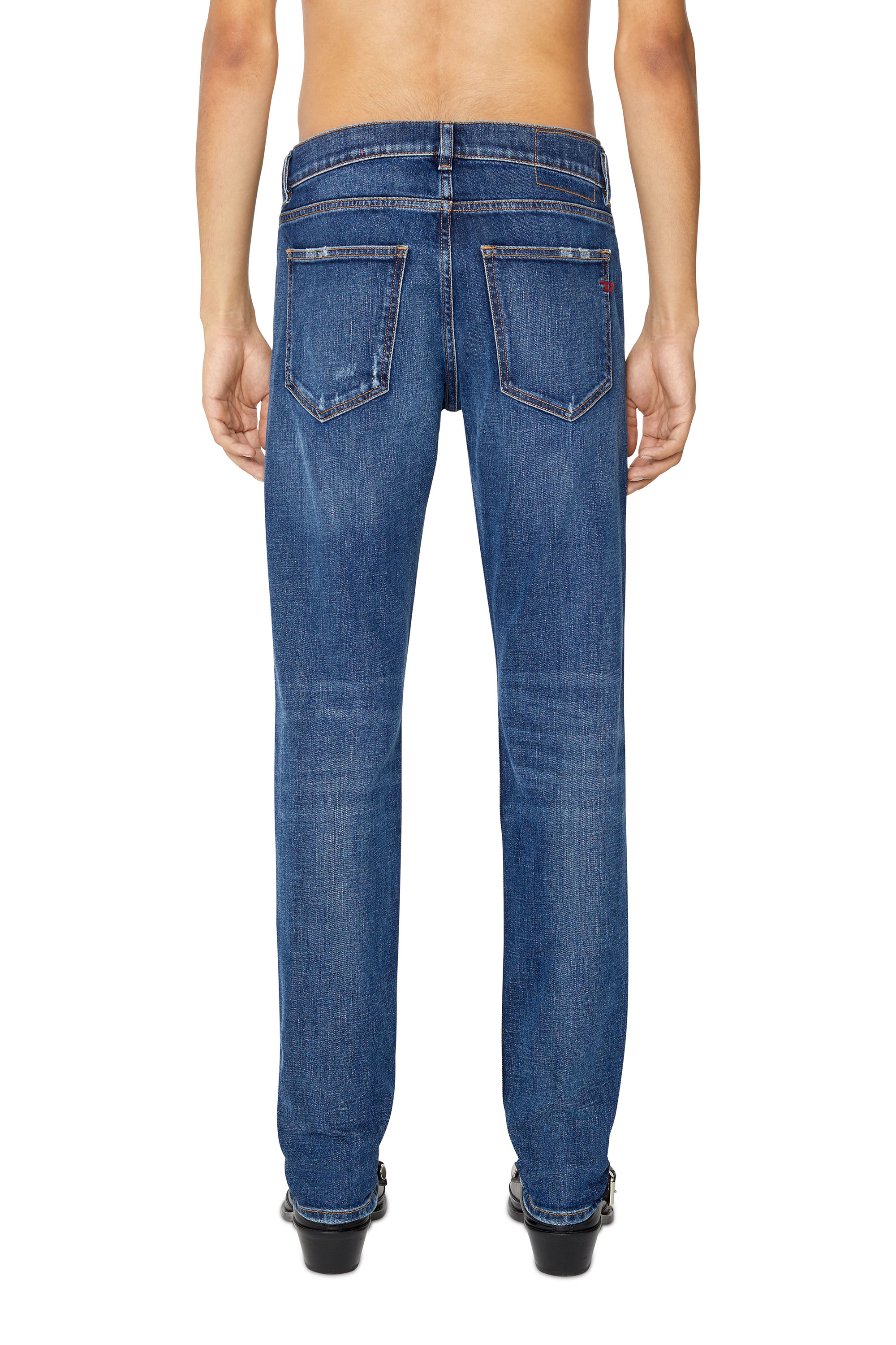 Diesel - 2019 D-Strukt 09E45 Slim Jeans, Medium blue - Image 3
