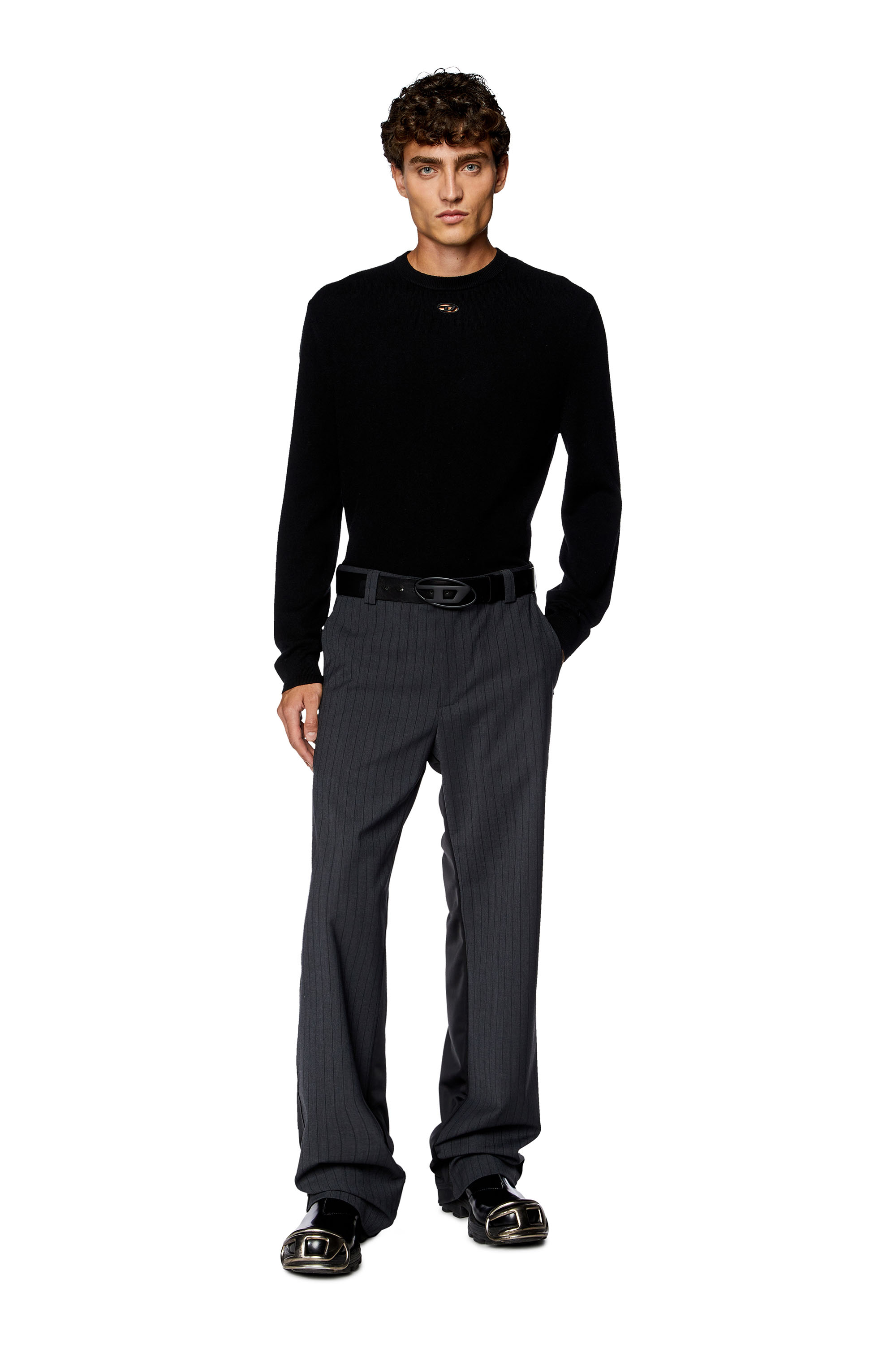 Diesel - K-VIERI, Man Wool and cashmere jumper in Black - Image 2