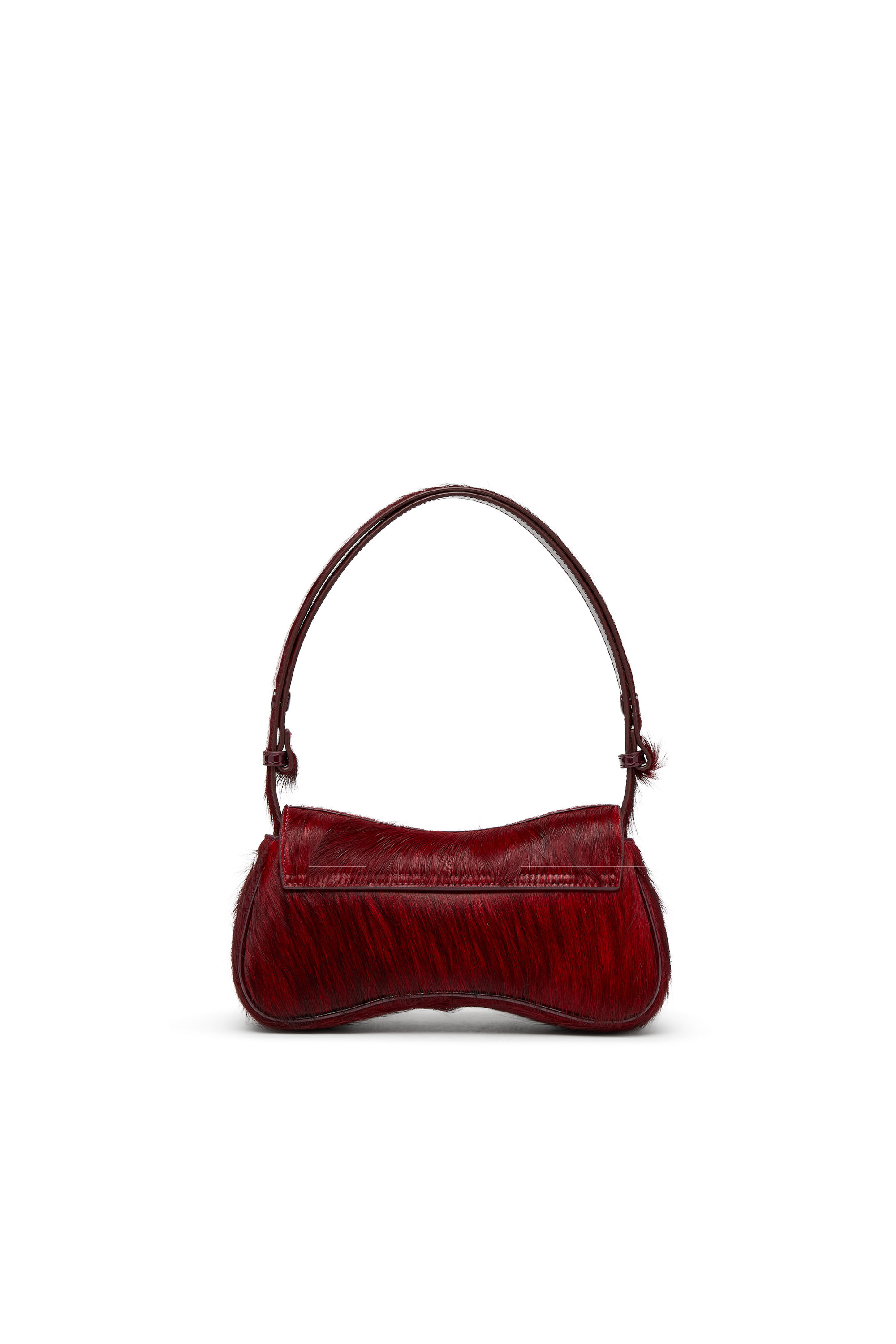 PLAY CLUTCH, Burgundy Diesel - PLAY CLUTCH, Woman's Play-Clutch in coloured hairy leather in Burgundy - 2