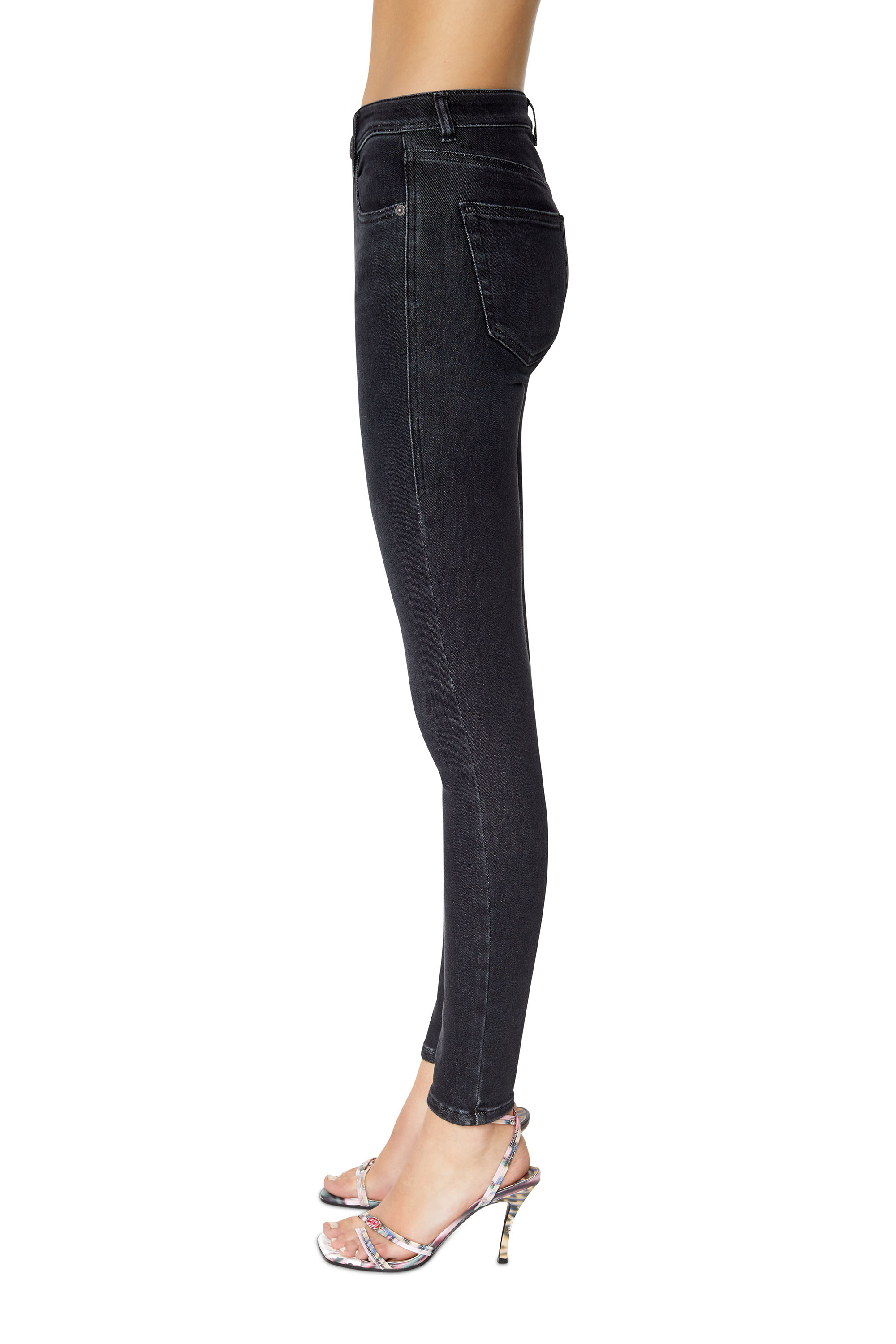 Diesel - Super skinny Jeans 2017 Slandy 09D96, Black/Dark grey - Image 4