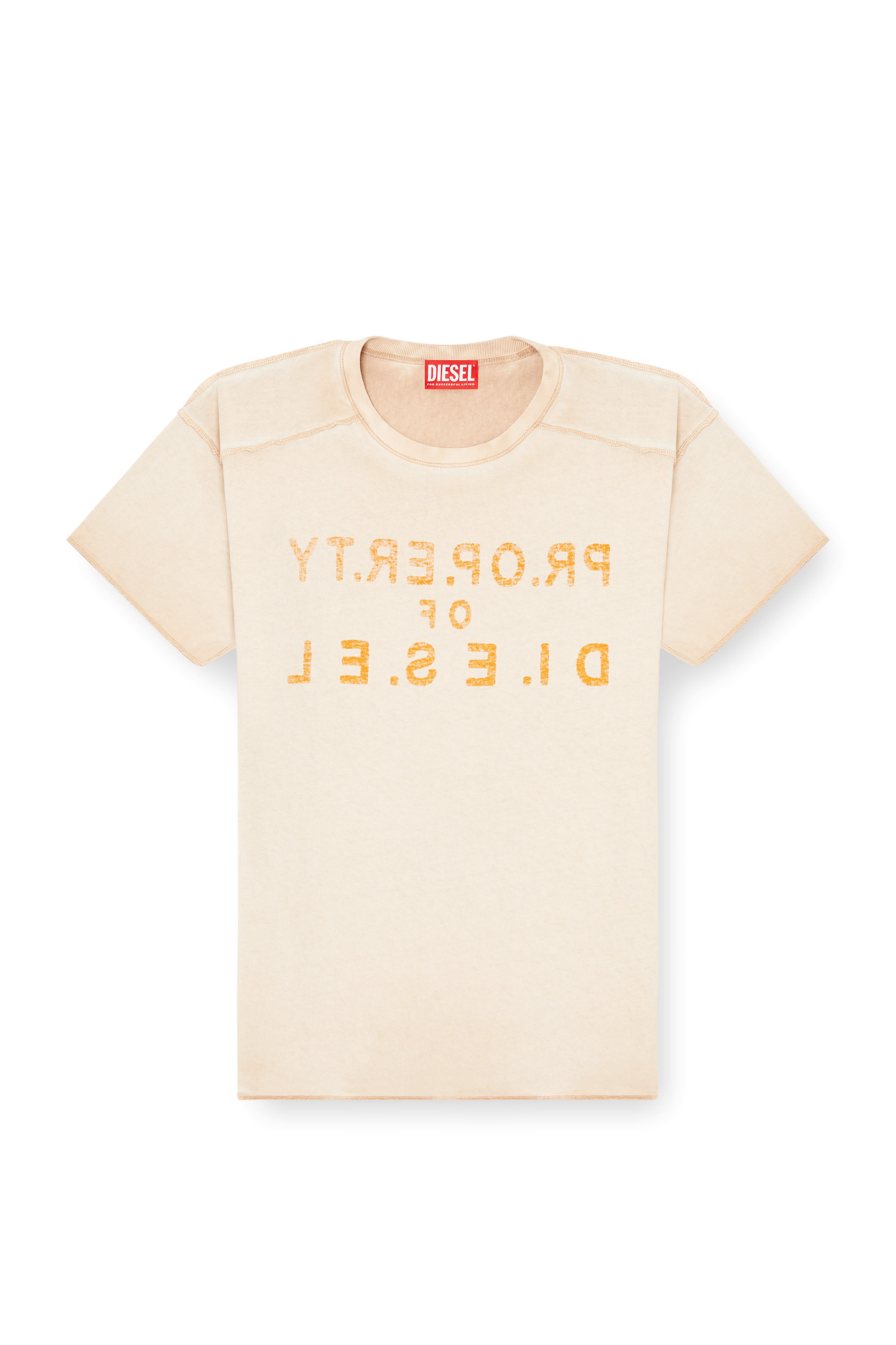 Diesel - T-ILY, Woman's Regular cotton T-shirt with D appliqu&eacute; in null - 3