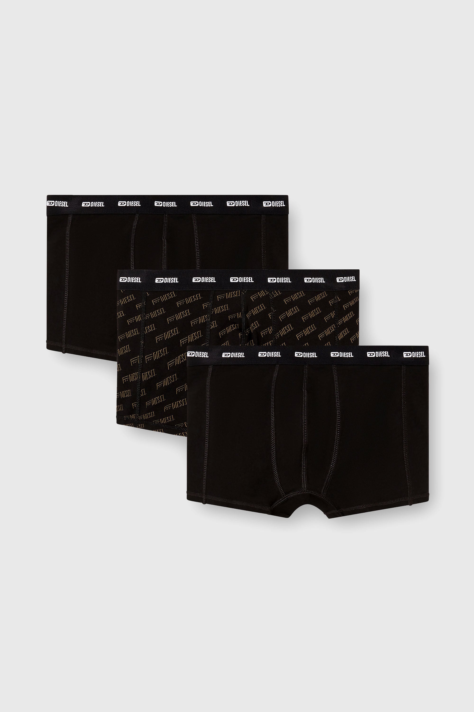Diesel - DAMIEN-UTLT-3PACK, Man's Three-pack boxer briefs with stylised logo in Black - 2