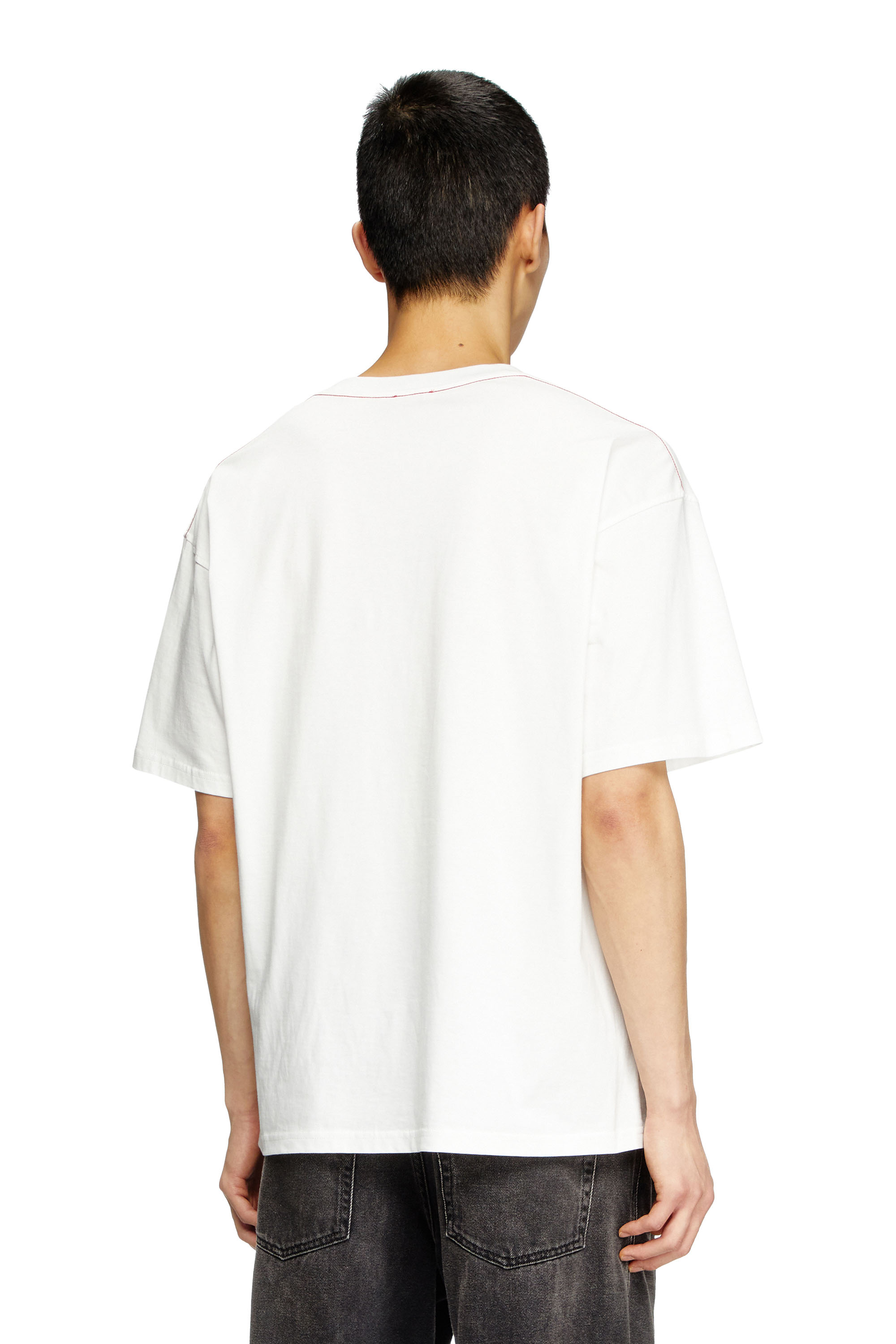 Diesel - T-BOXT-R31, Man's T-shirt with logo patch in White - 4