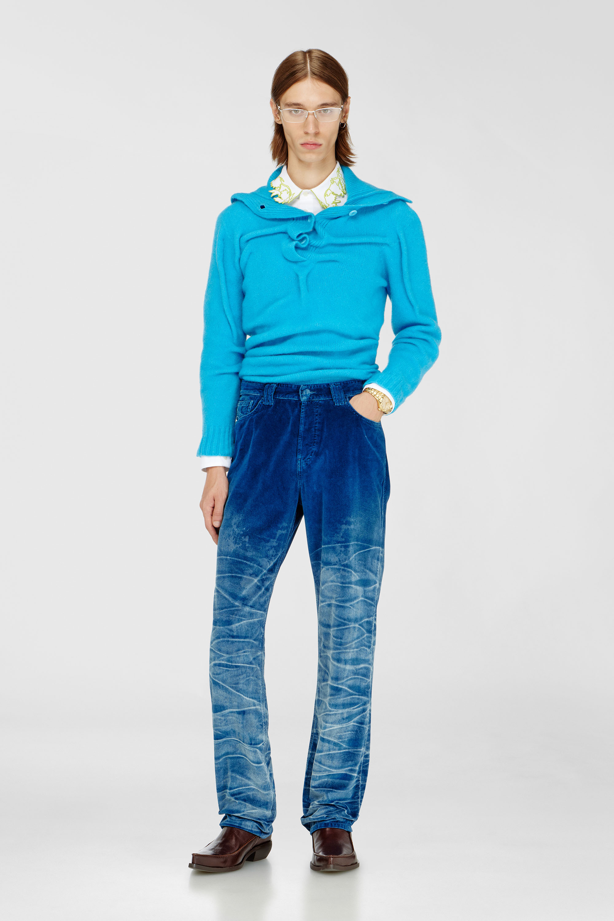 Diesel - Man's Regular Jeans 1991 D-Voeed 003PF, Dark Blue - 1