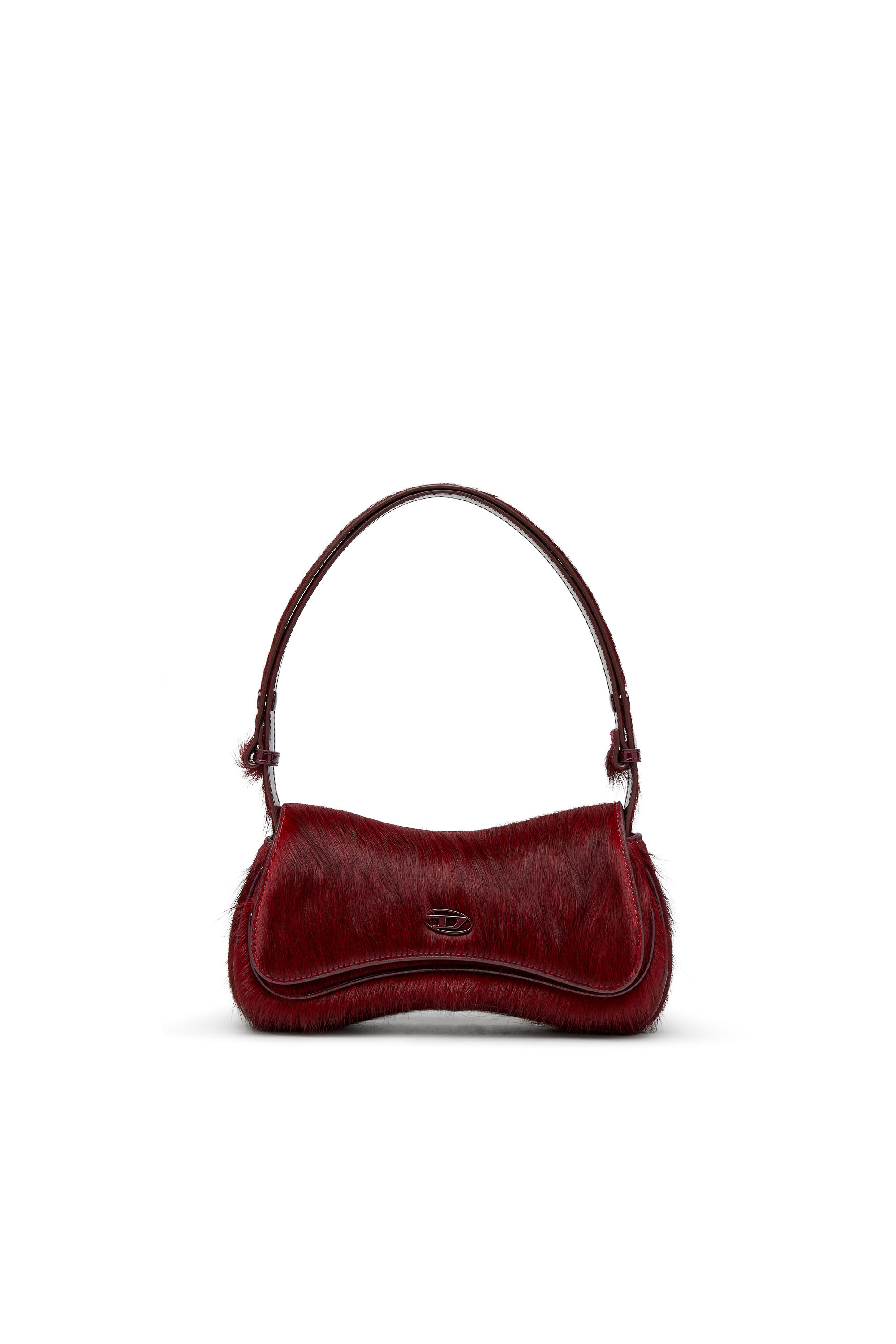 PLAY CLUTCH, Burgundy Diesel - PLAY CLUTCH, Woman's Play-Clutch in coloured hairy leather in Burgundy - 1