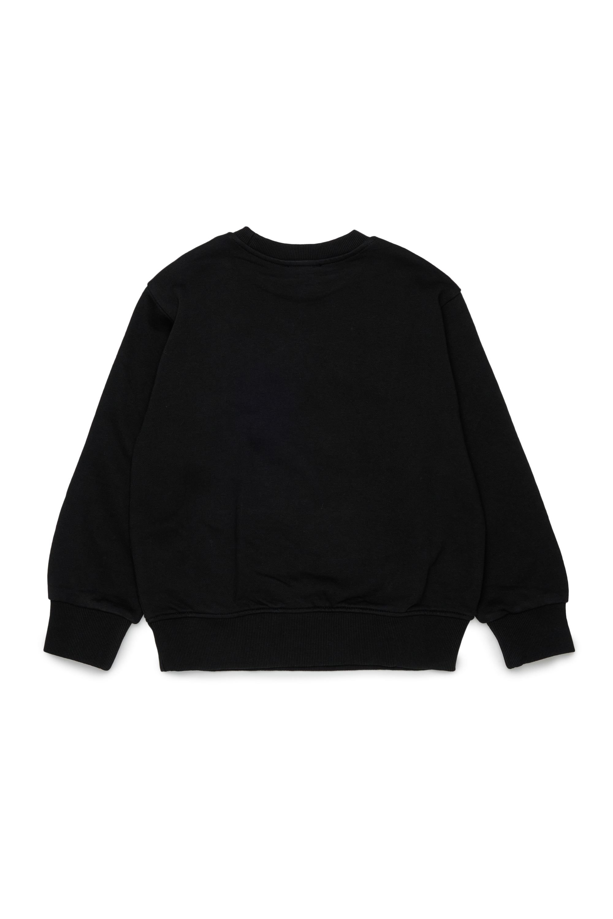 Diesel - SJEANS OVER, Man's Sweatshirt with frayed logo letters in Black - 2