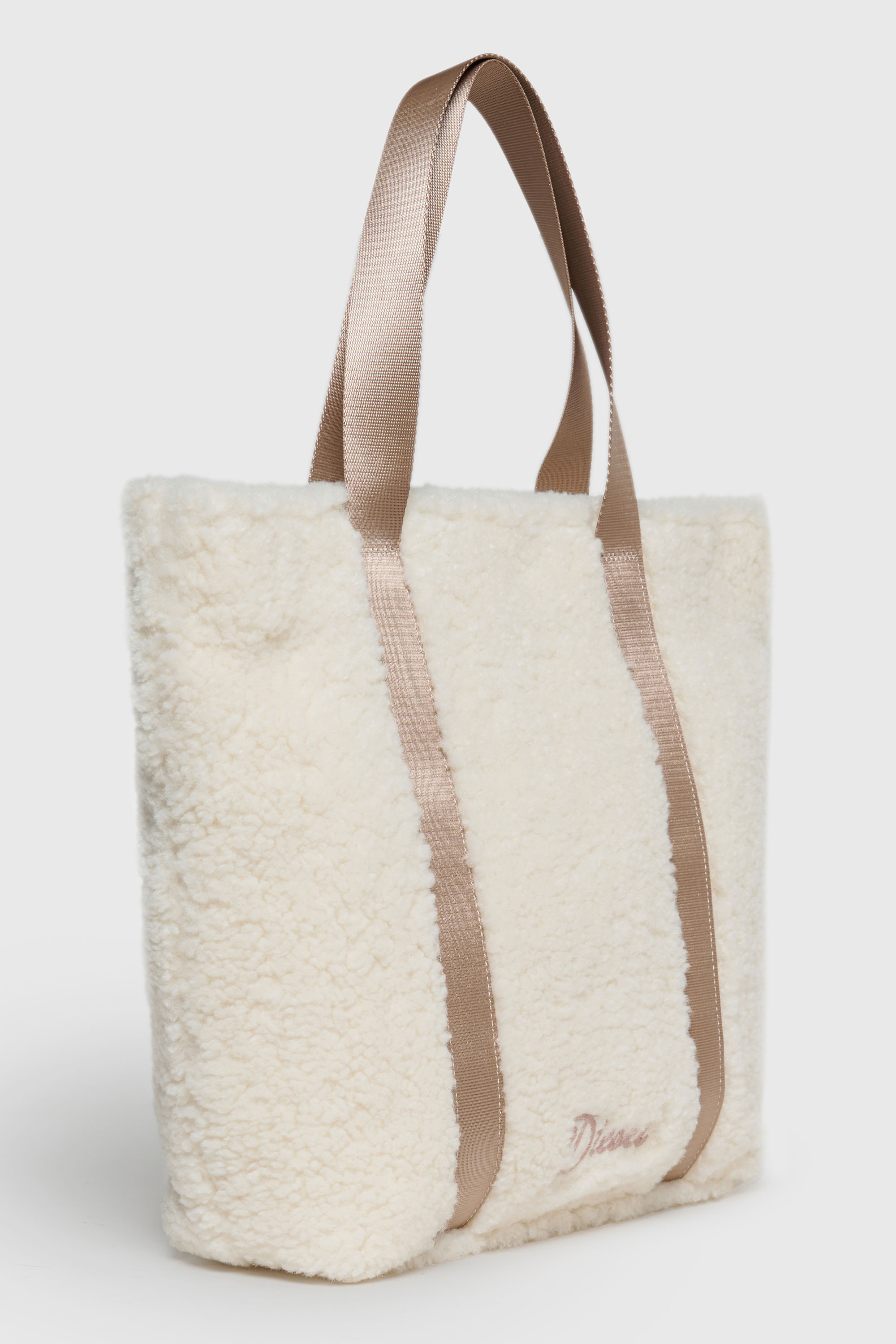 Diesel - WIXA, Woman's WIXA - Tote bag in teddy fleece in White - 3