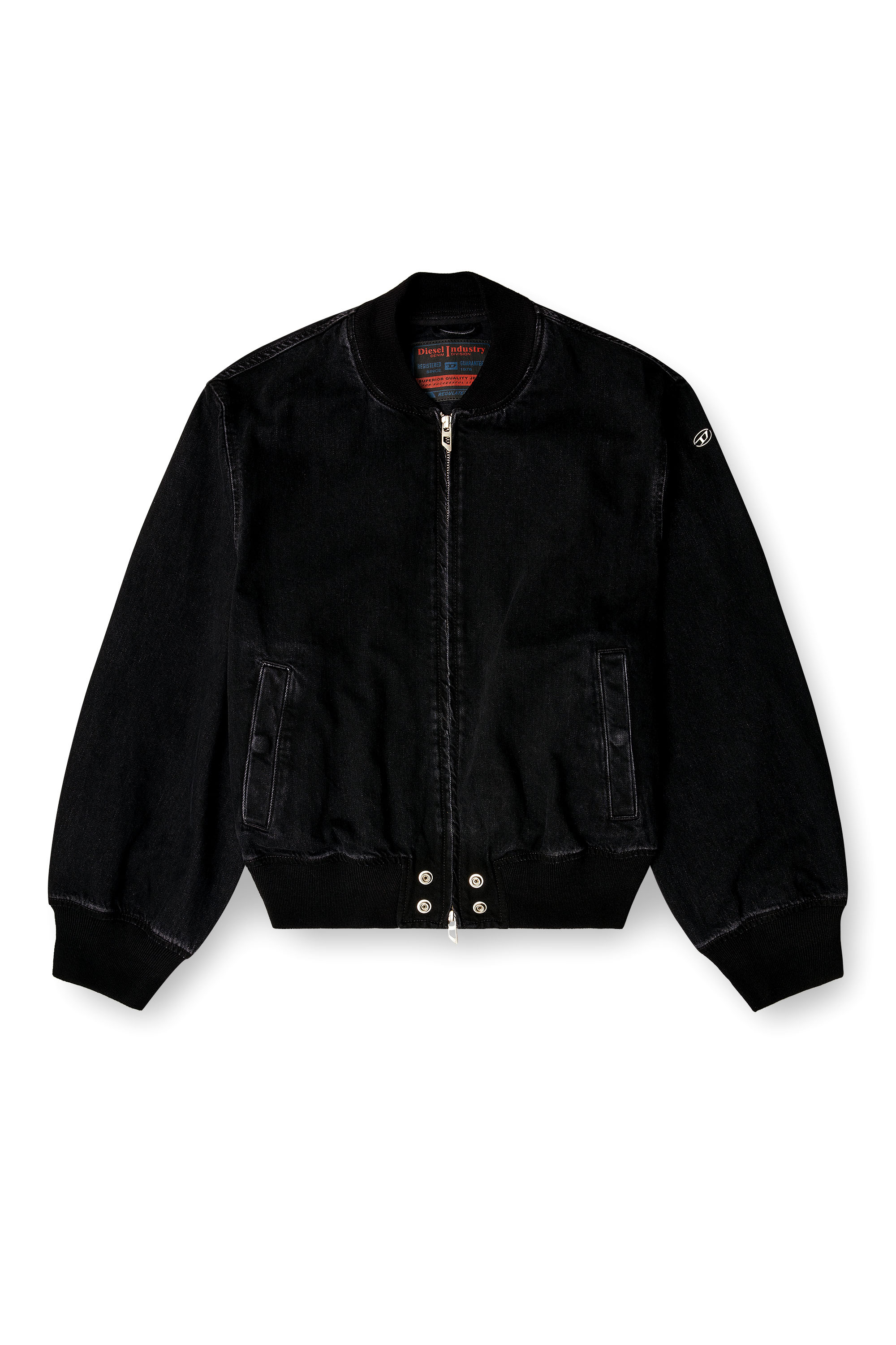 Diesel - D-GUZ, Unisex's Bomber jacket in denim in Black - 4