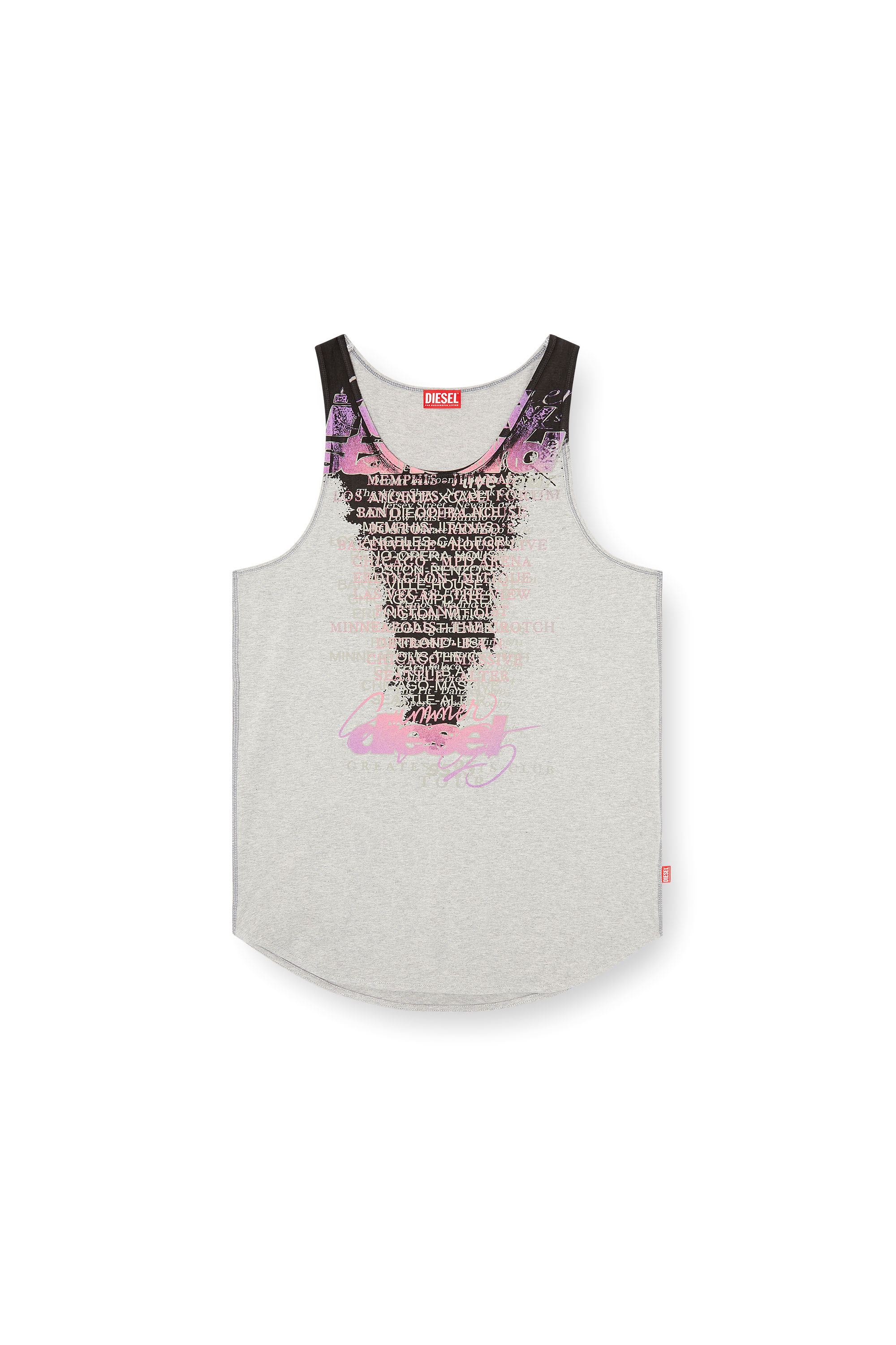 T-SHAN, Grey Diesel - T-SHAN, Unisex's Tank top with lyrics print in Grey - 2