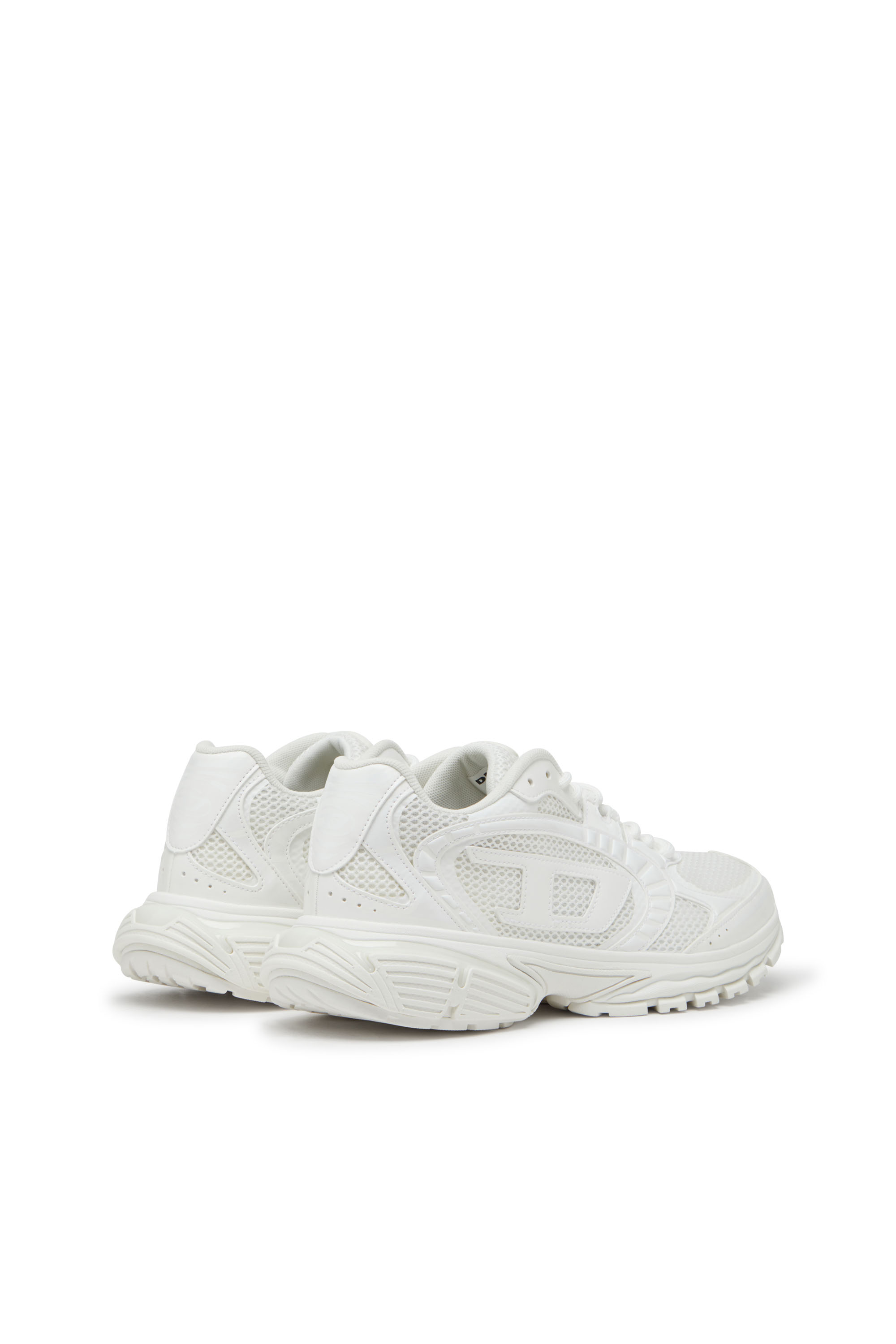 S-PRO-V-DENSE LOW W, White Diesel - S-PRO-V-DENSE LOW W, Woman's S-Pro-V-Dense-Monochrome mesh sneakers with Oval D logo in White - 3