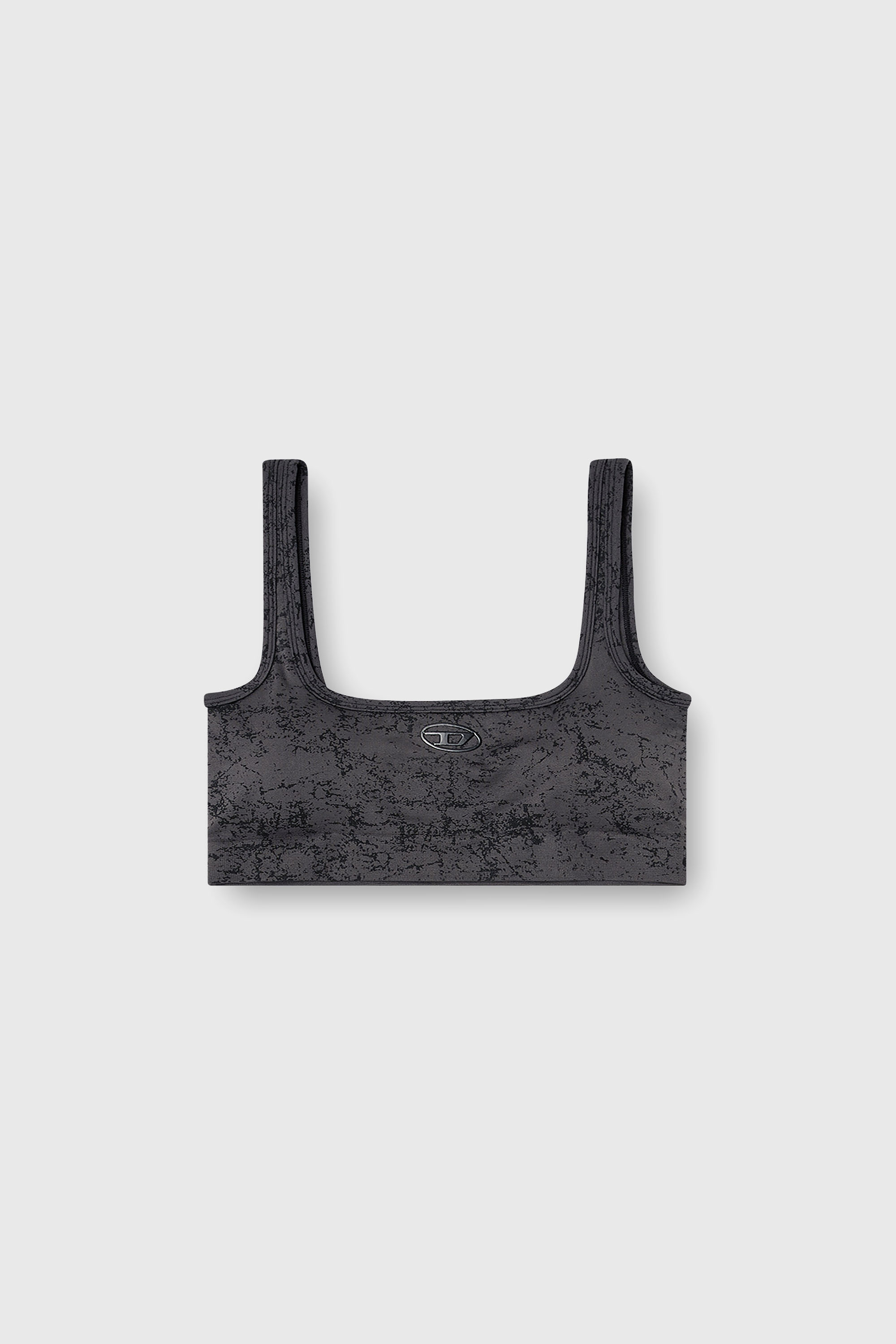 Diesel - HELLA-UTLT, Woman's Sports bra with utilitarian print in Dark grey - 2