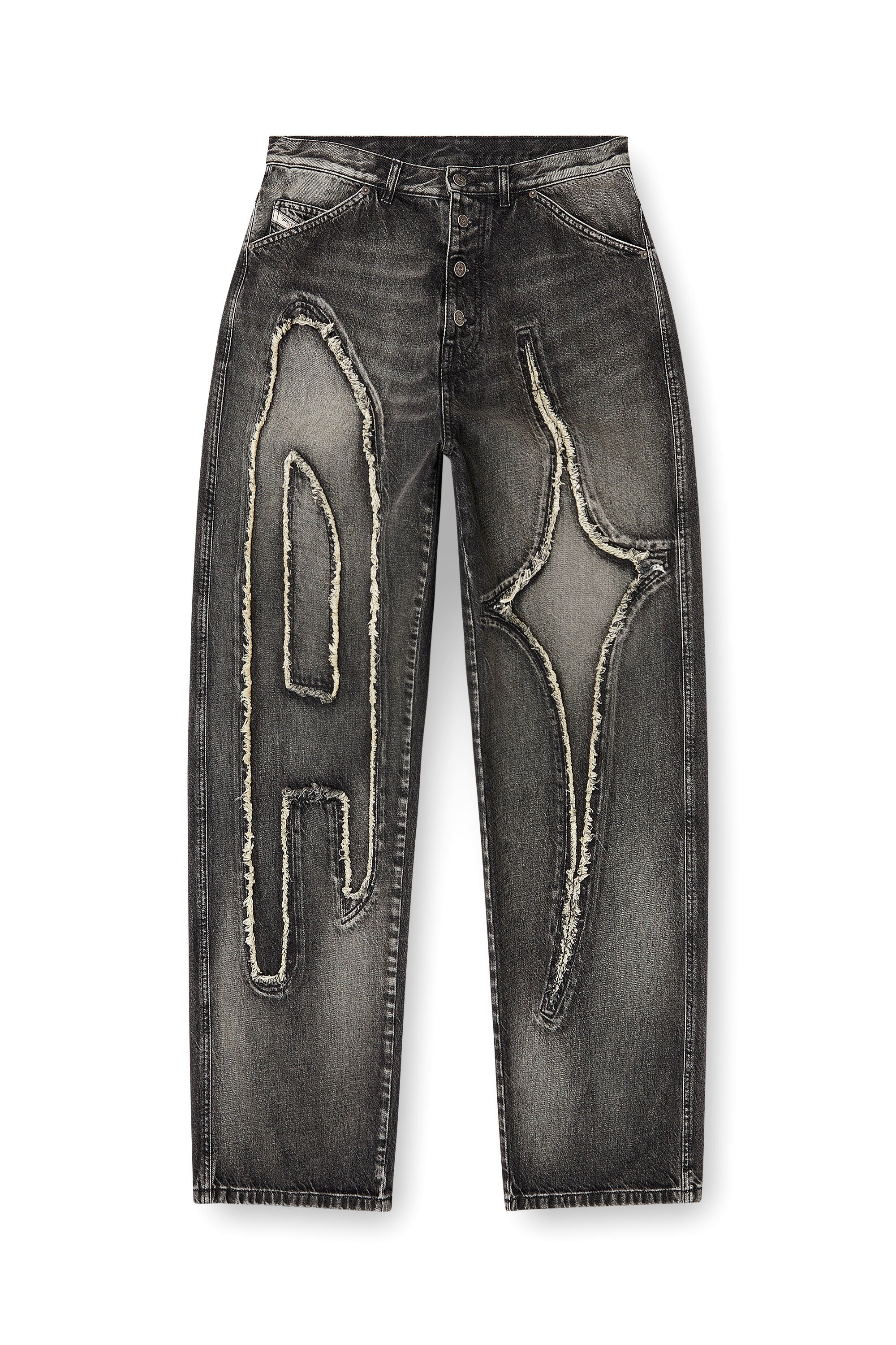 Diesel - Unisex's Straight Jeans D-ThugClub 0BEBT, Black/Dark grey - 3