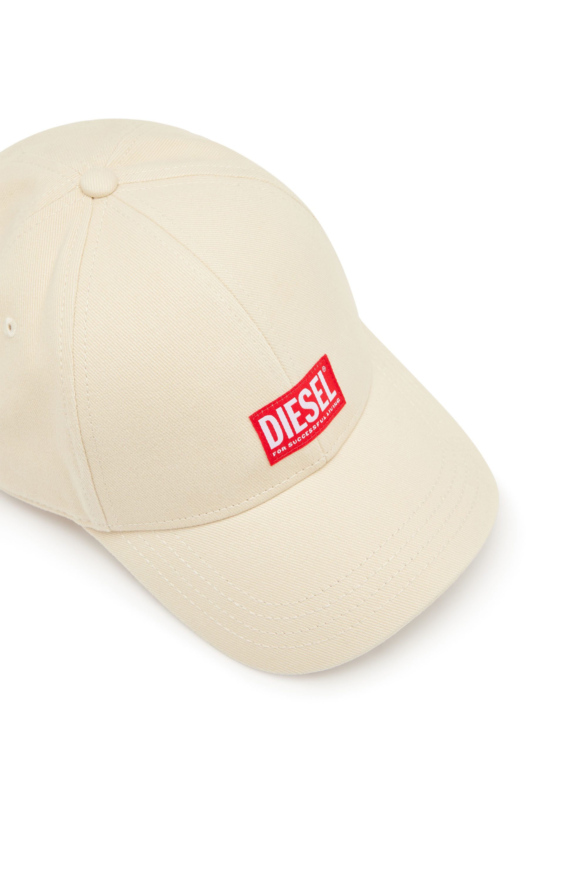 Diesel - CORRY-JACQ-WASH, Man Baseball cap with logo patch in White - Image 3