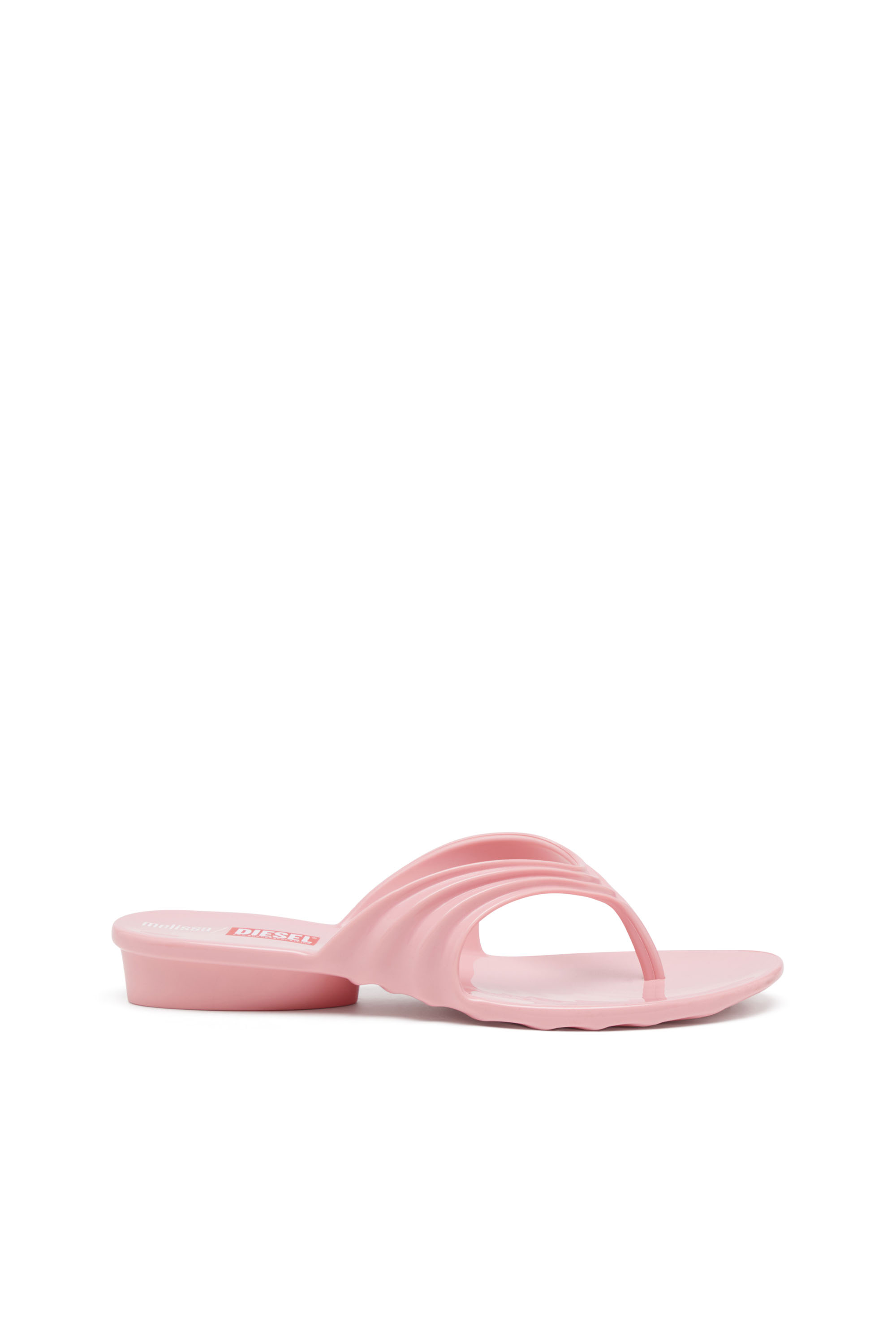 MELISSA QUANTUM THONG, Pink Diesel - MELISSA QUANTUM THONG, Woman's Sculptural flip-flops in Melflex® in Pink - 1