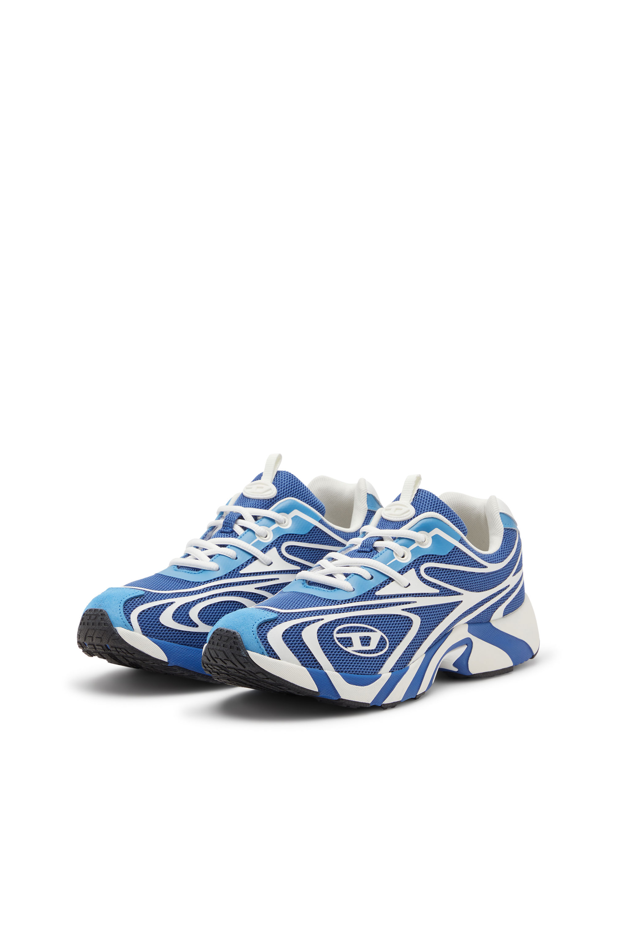 S-D-VIT'S 500 LOW, Blue/White Diesel - S-D-VIT'S 500 LOW, Man's S-D-Vit - Lace-up sneakers in Blue/White - 8
