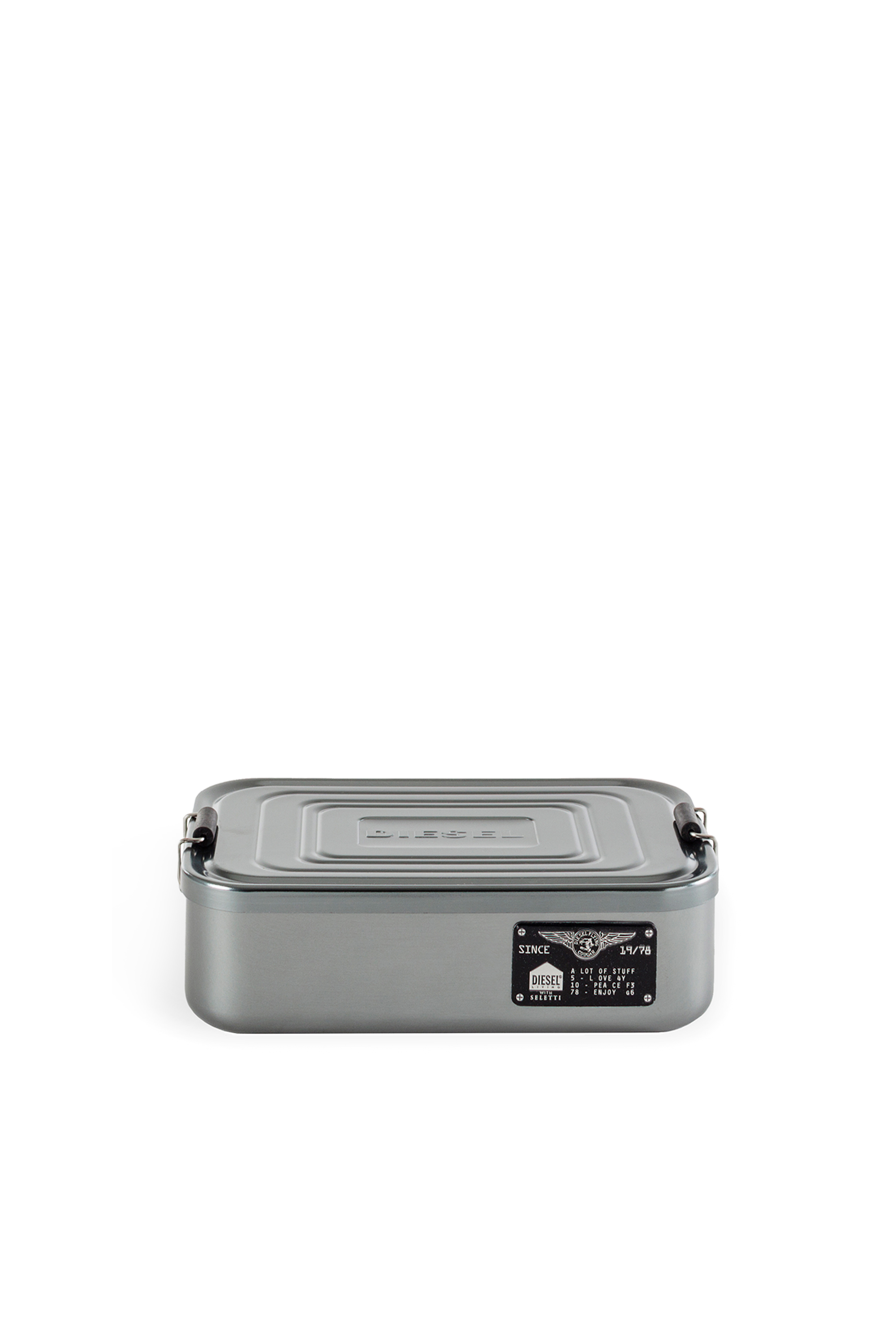Diesel - 11036 SURVIVAL, Unisex's Aluminium box with lid, medium size in Metal Grey - 1
