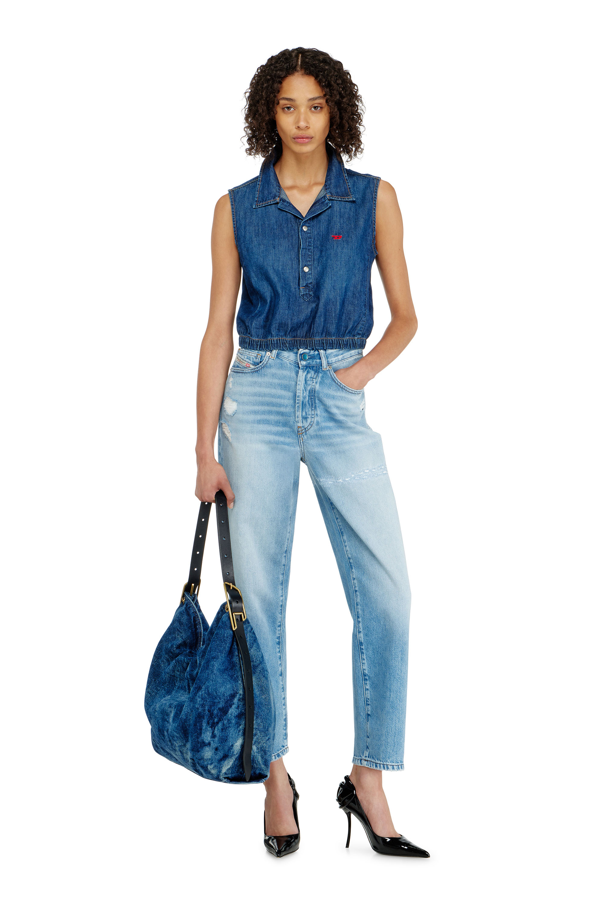 Diesel - Woman's Regular Jeans 1981 D-Went 09P49, Light Blue - 1