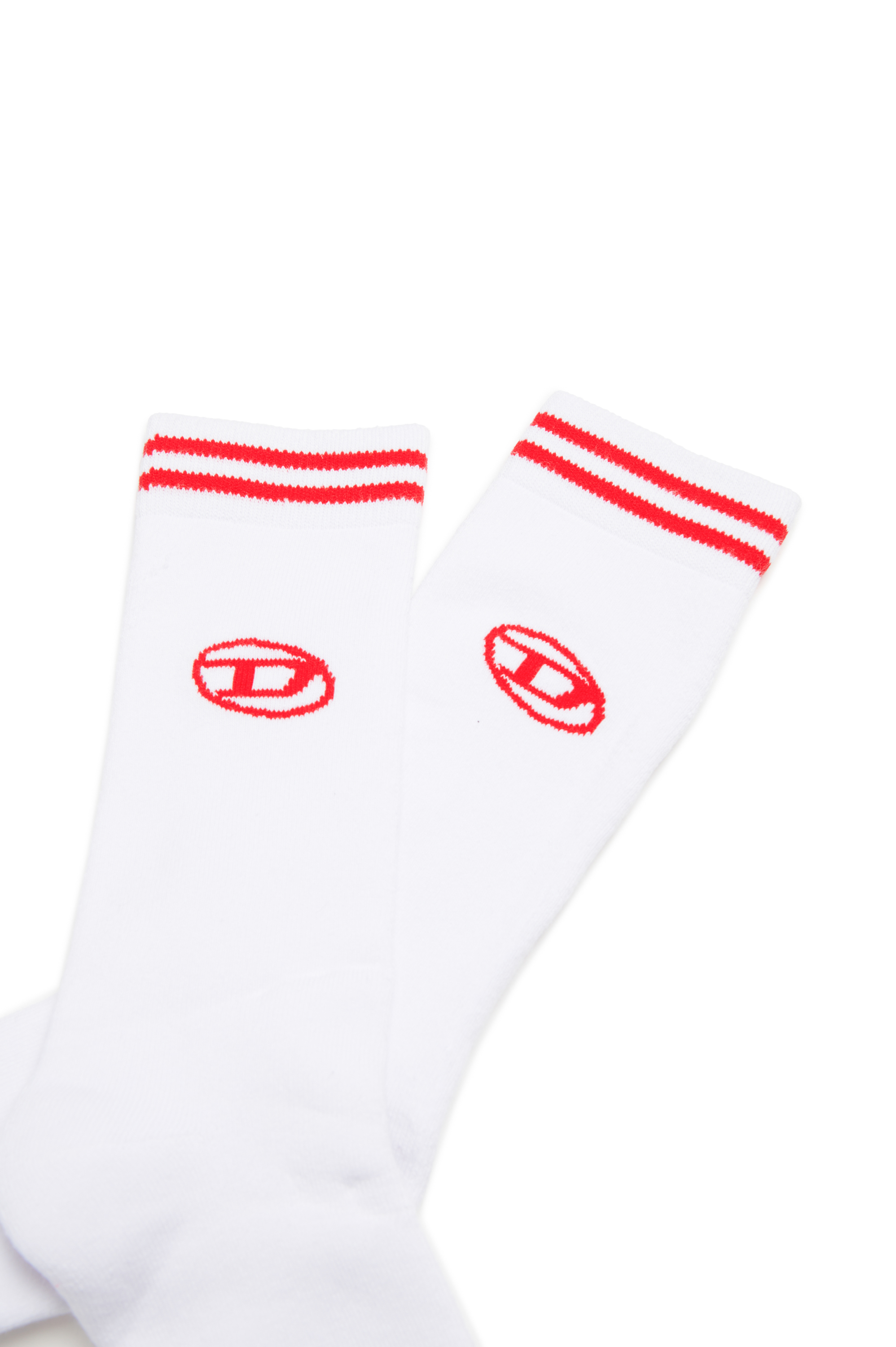 Diesel - ZANICBIPACK, Unisex's 2-pack of socks with Oval D logo in Black/White - 2