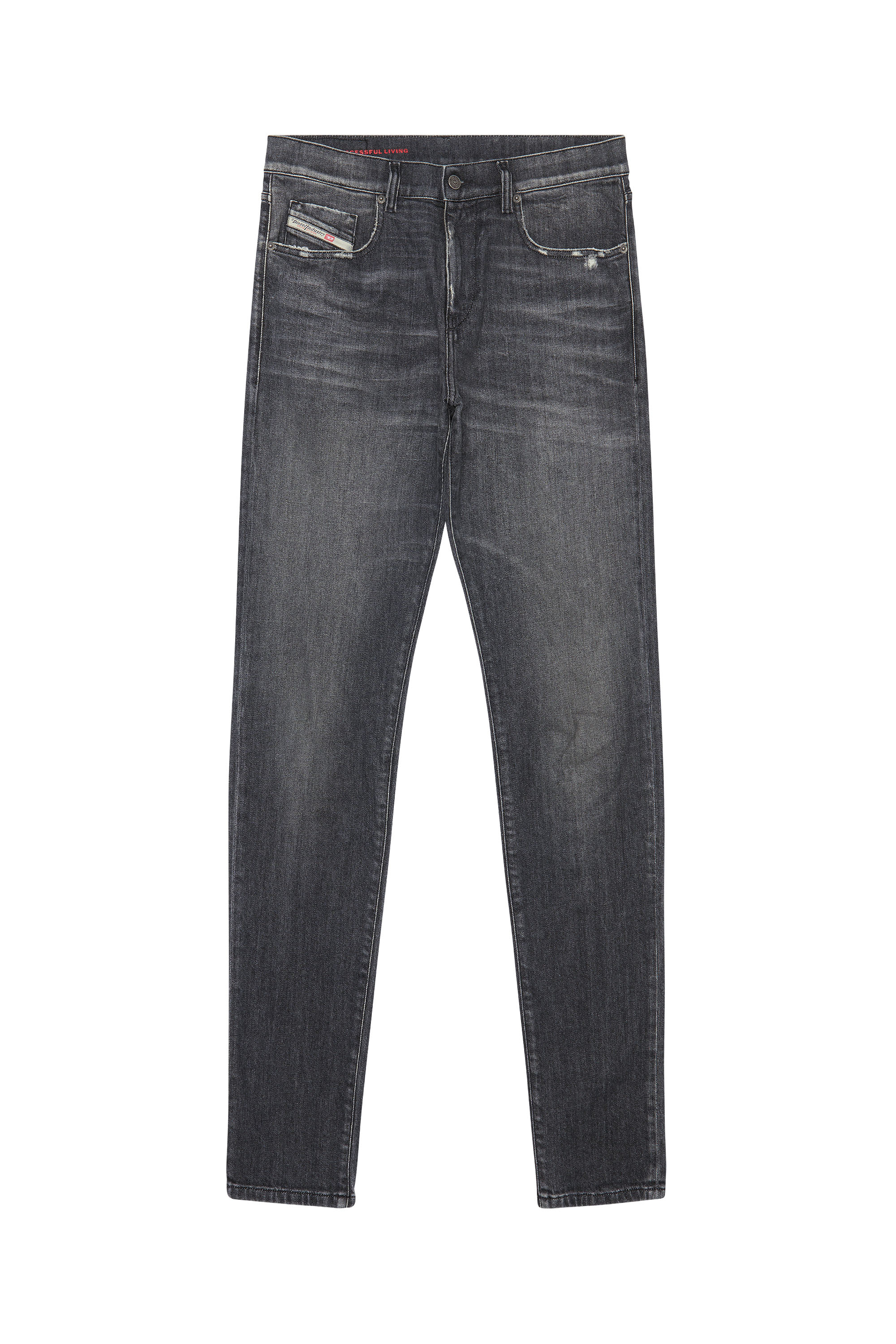 Diesel - 2019 D-Strukt 09E46 Slim Jeans, Black/Dark grey - Image 6