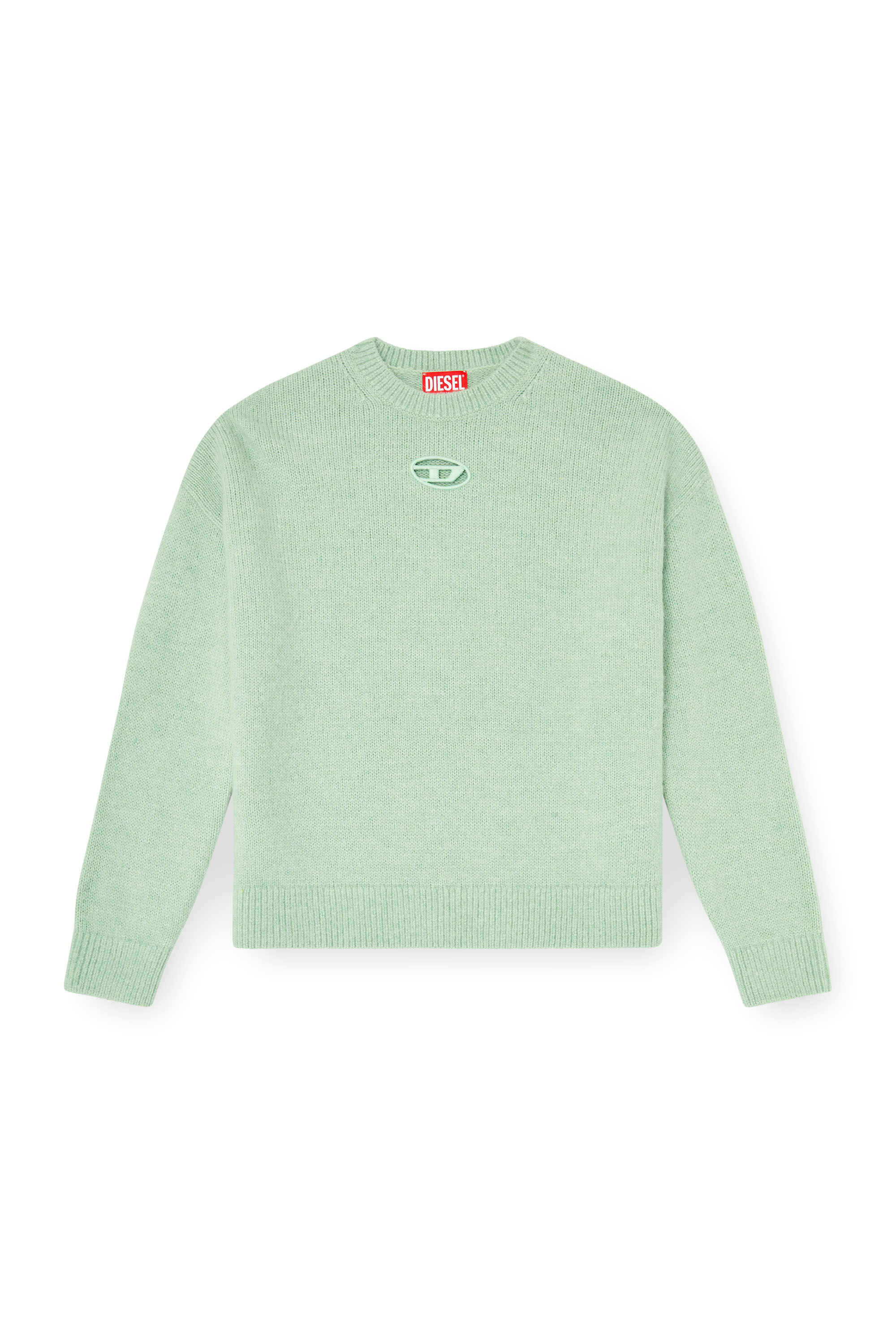 Diesel - M-AREETA, Woman's Jumper in wool and alpaca blend in Water Green - 3