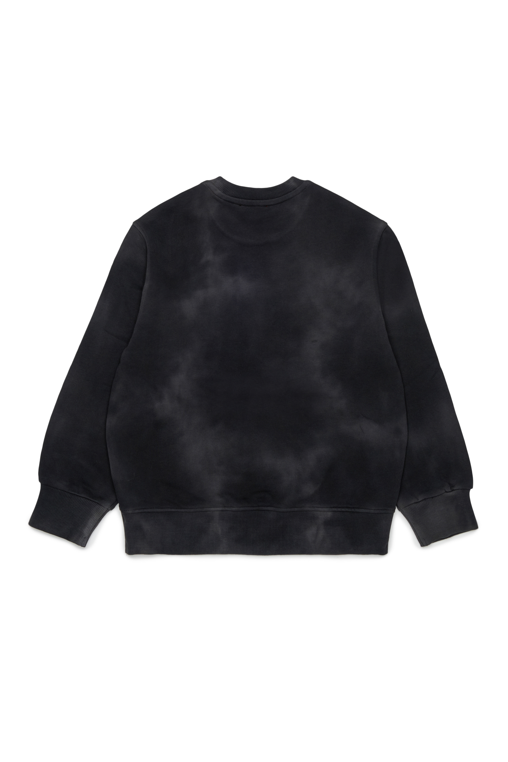 Diesel - SFIN OVER, Man's Cloudy-effect sweatshirt with phoenix motif in Black - 2