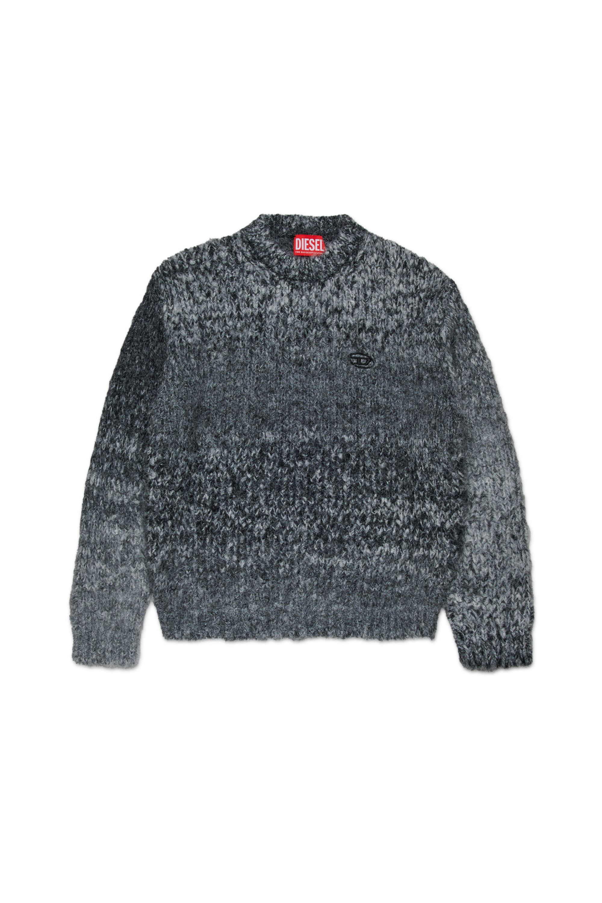 Diesel - KRASTA OVER, Unisex's Bouclé effect wool sweater in Black - 1