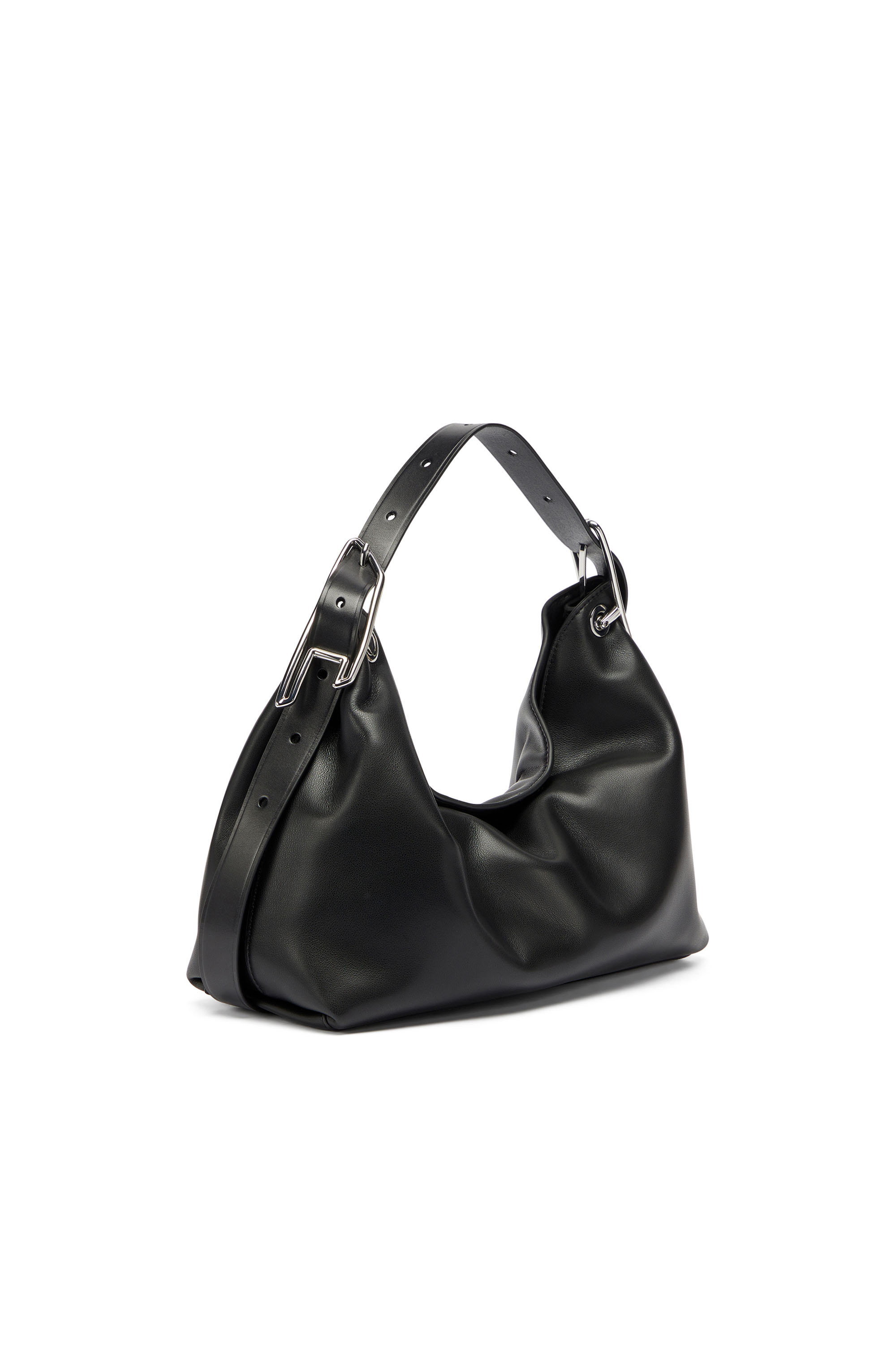 Diesel - D-LINE SHOULDER, Woman's D-Line-Leather shoulder bag in Black - 2