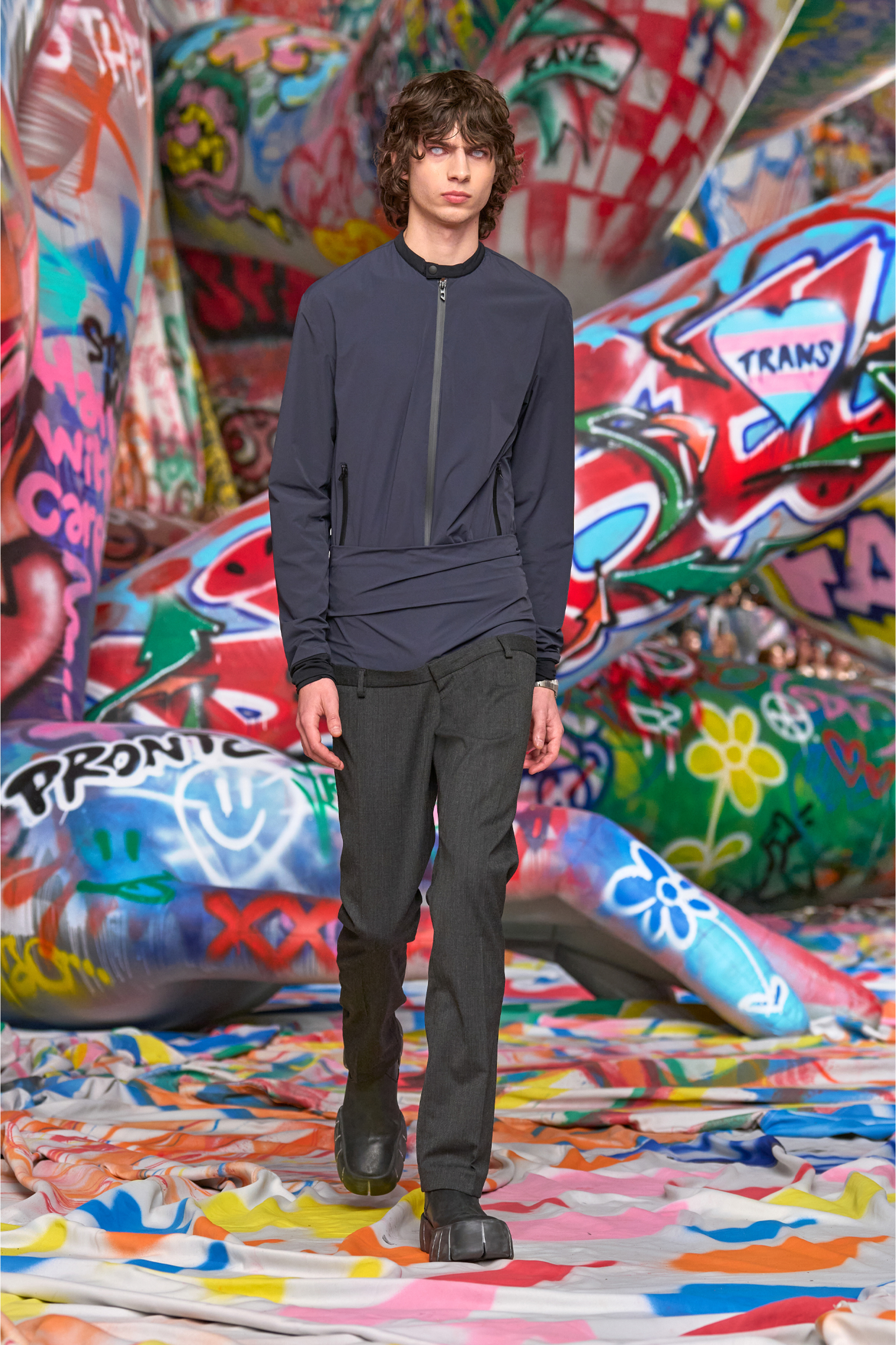 P-AUREL-1, Dark grey Diesel - P-AUREL-1, Man's Wool trousers with stretch waist in Dark grey - 6
