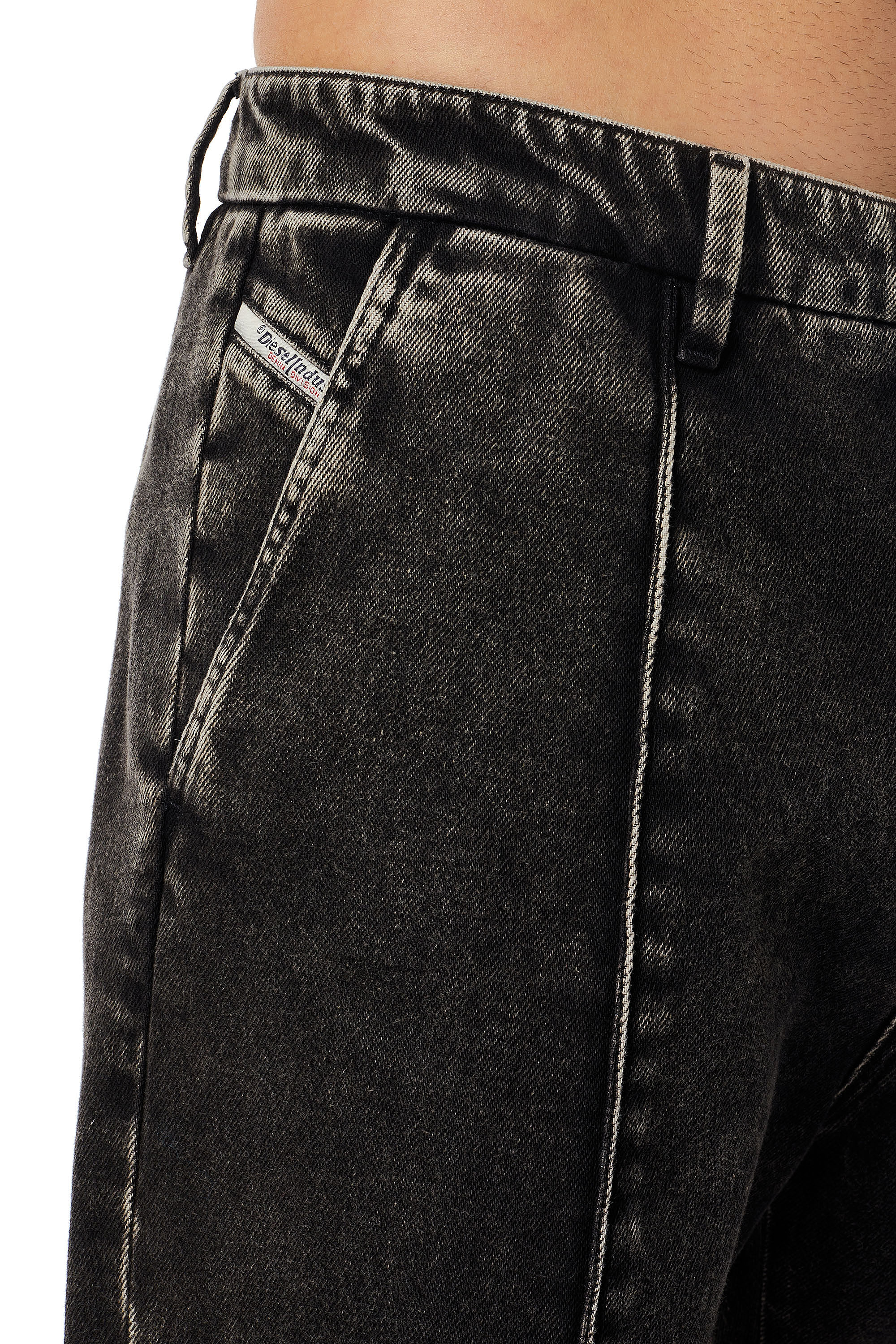 Diesel - Straight Jeans D-Chino-Work 09B87, Black/Dark grey - Image 4
