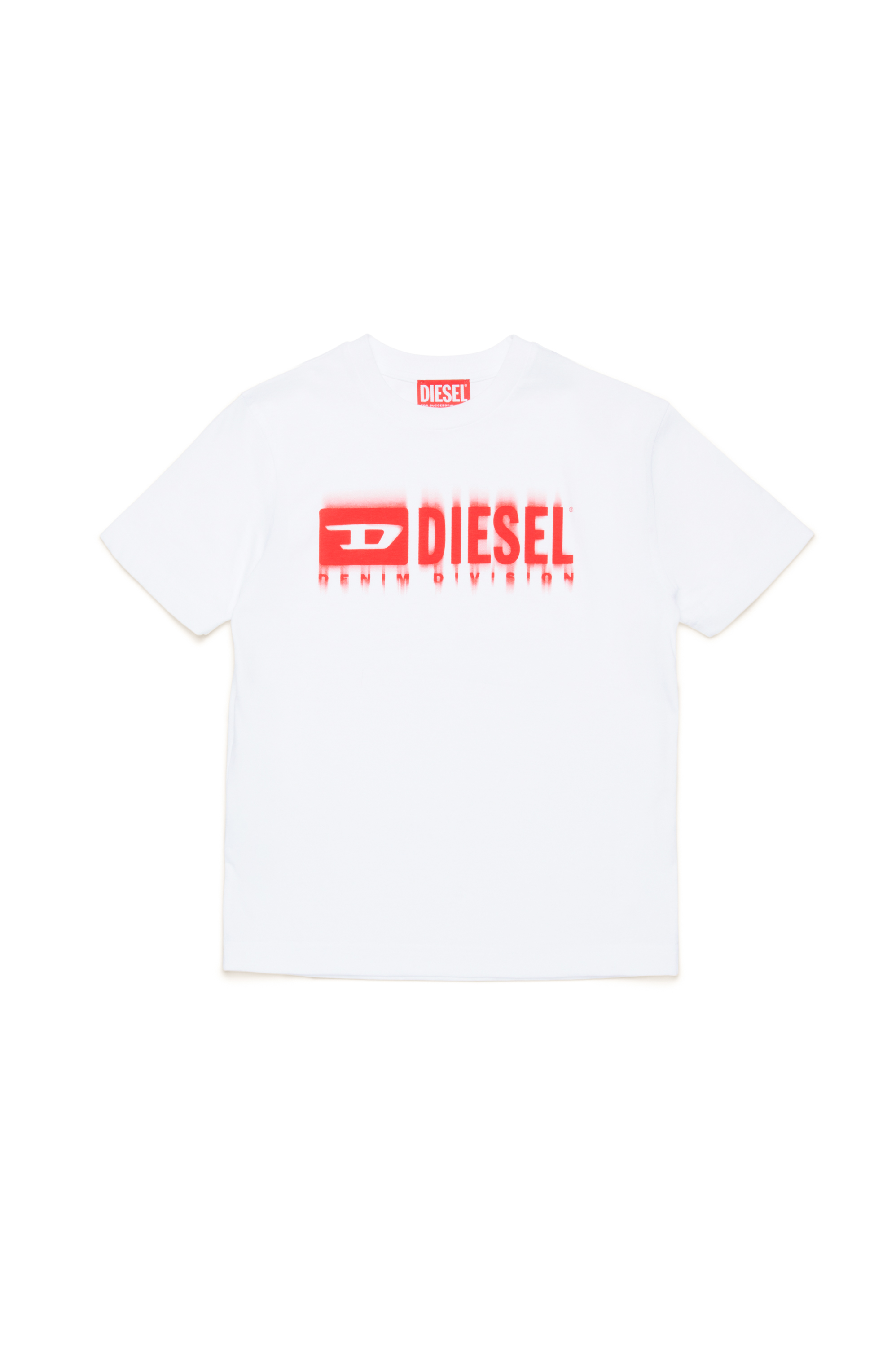 Diesel - TDIEGORL6, Man T-shirt with smudged logo in White - Image 1