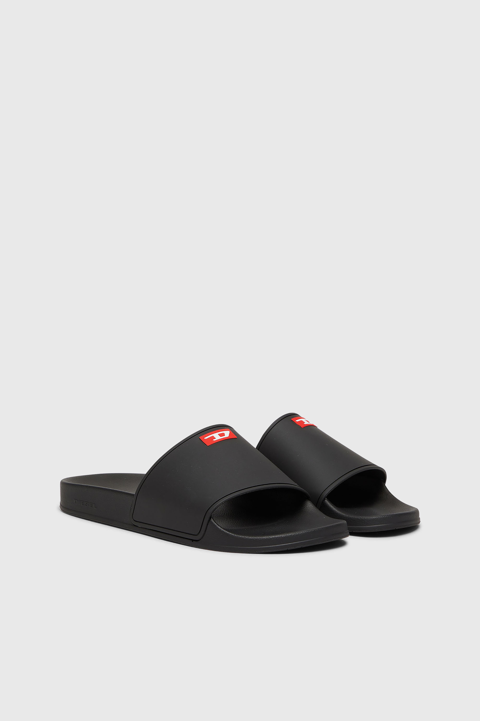 Diesel - SA-SWIM, Man's Sa-Swim-Rubber pool slides with D logo in Black - 2