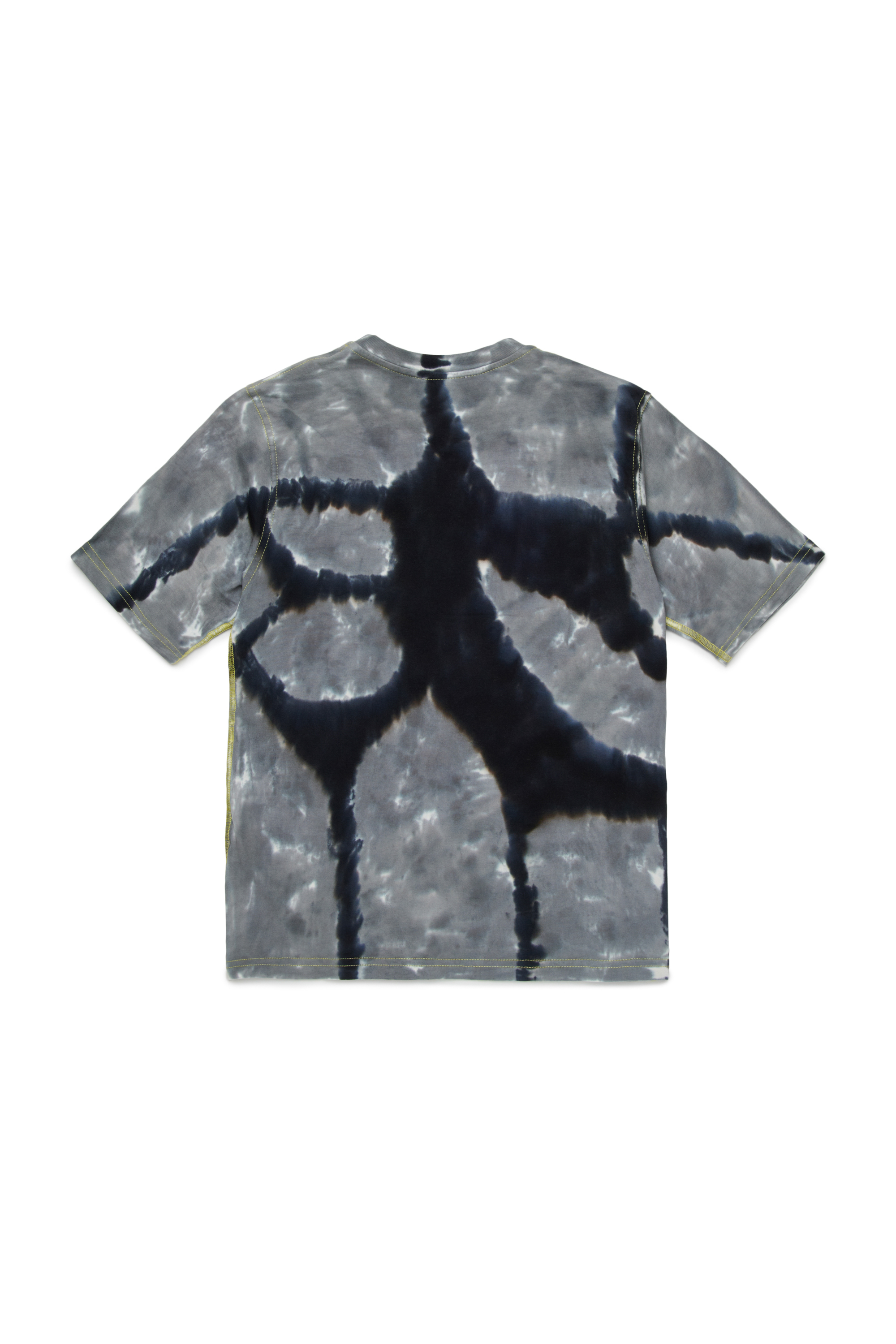 Diesel - TBOXTN15 OVER, Man's T-shirt with batik print in Black - 3