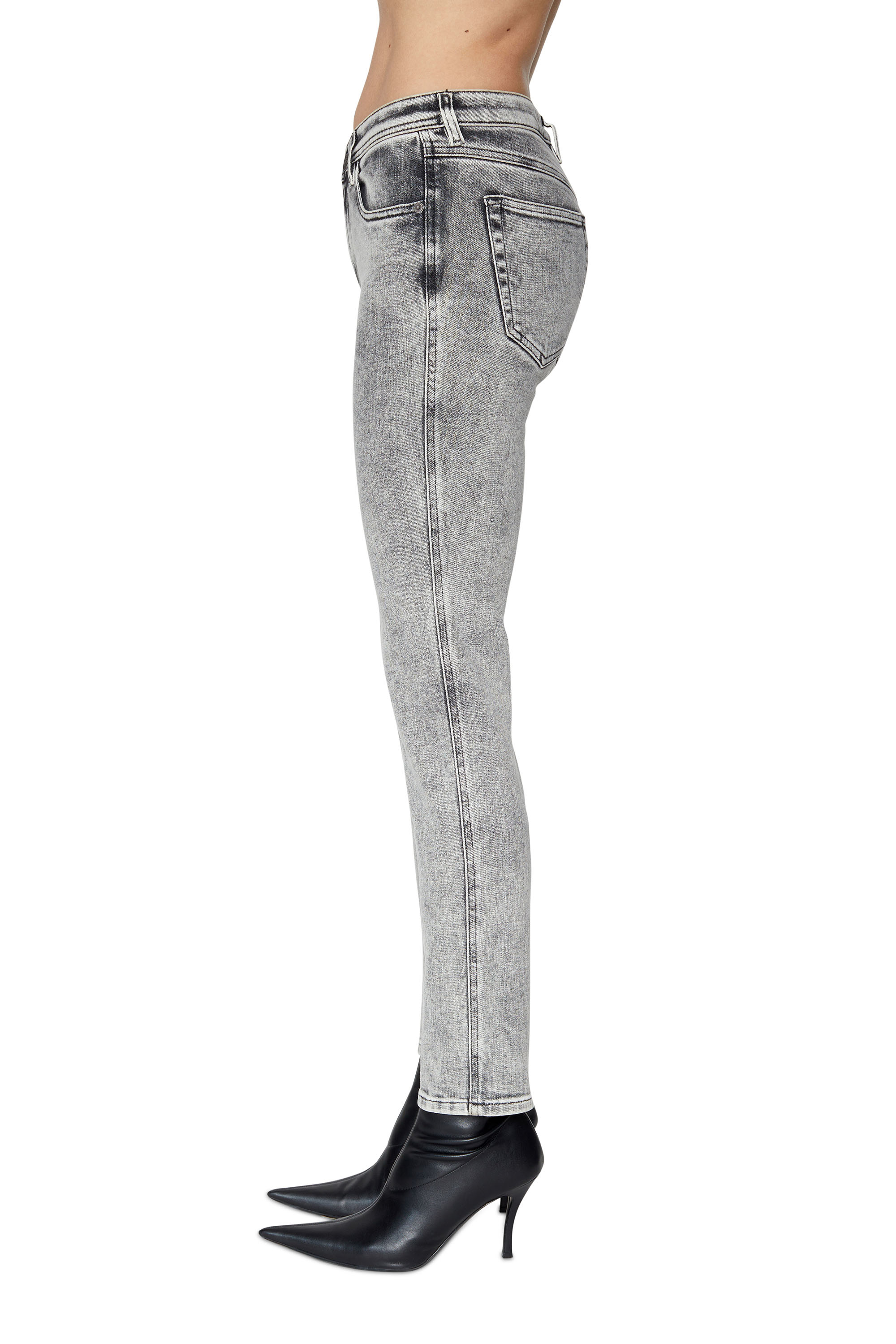 Diesel - 2015 BABHILA 09D89 Skinny Jeans, Light Grey - Image 4