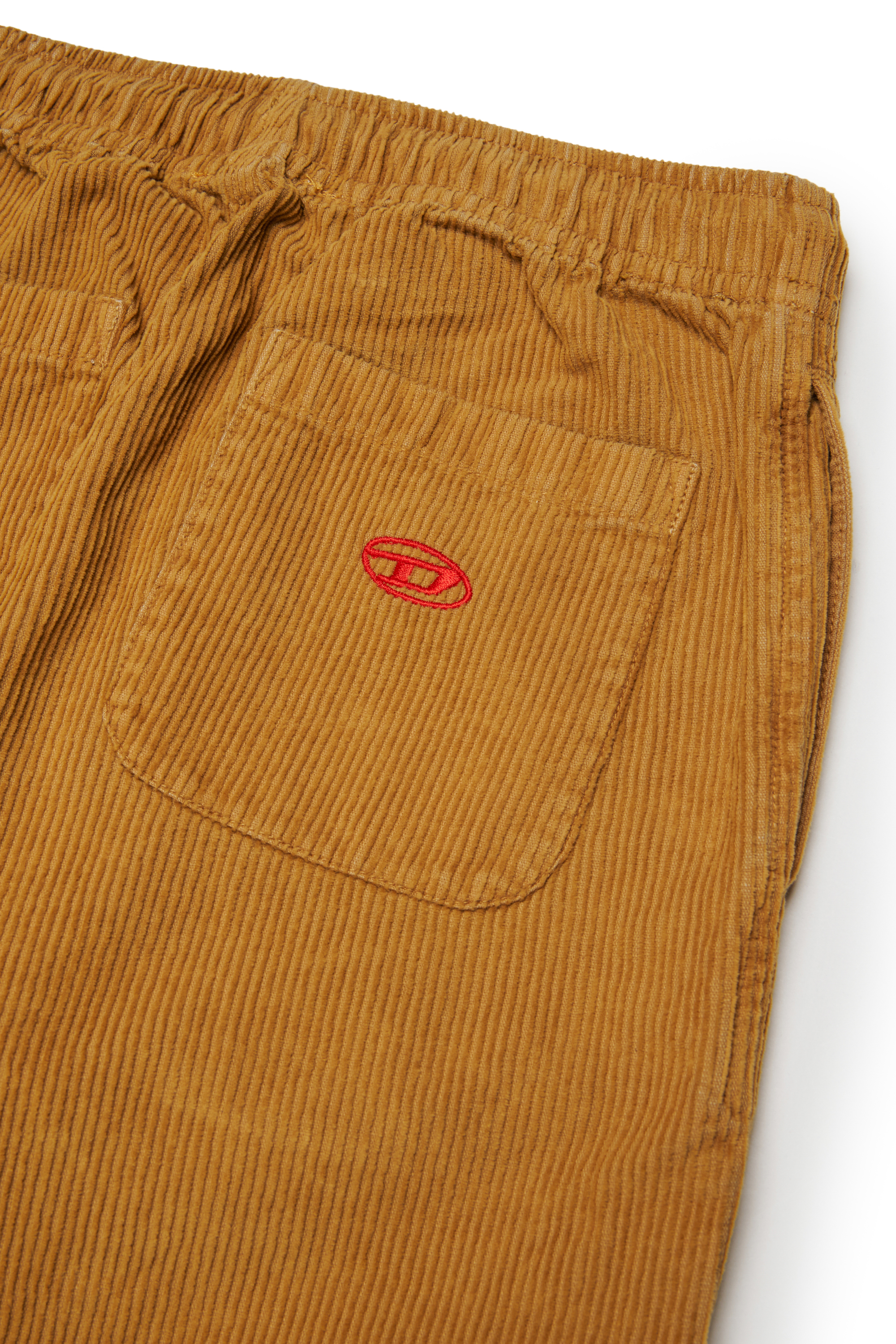 Diesel - PMILL, Man's Corduroy pants with drawstring waist in Brown - 4
