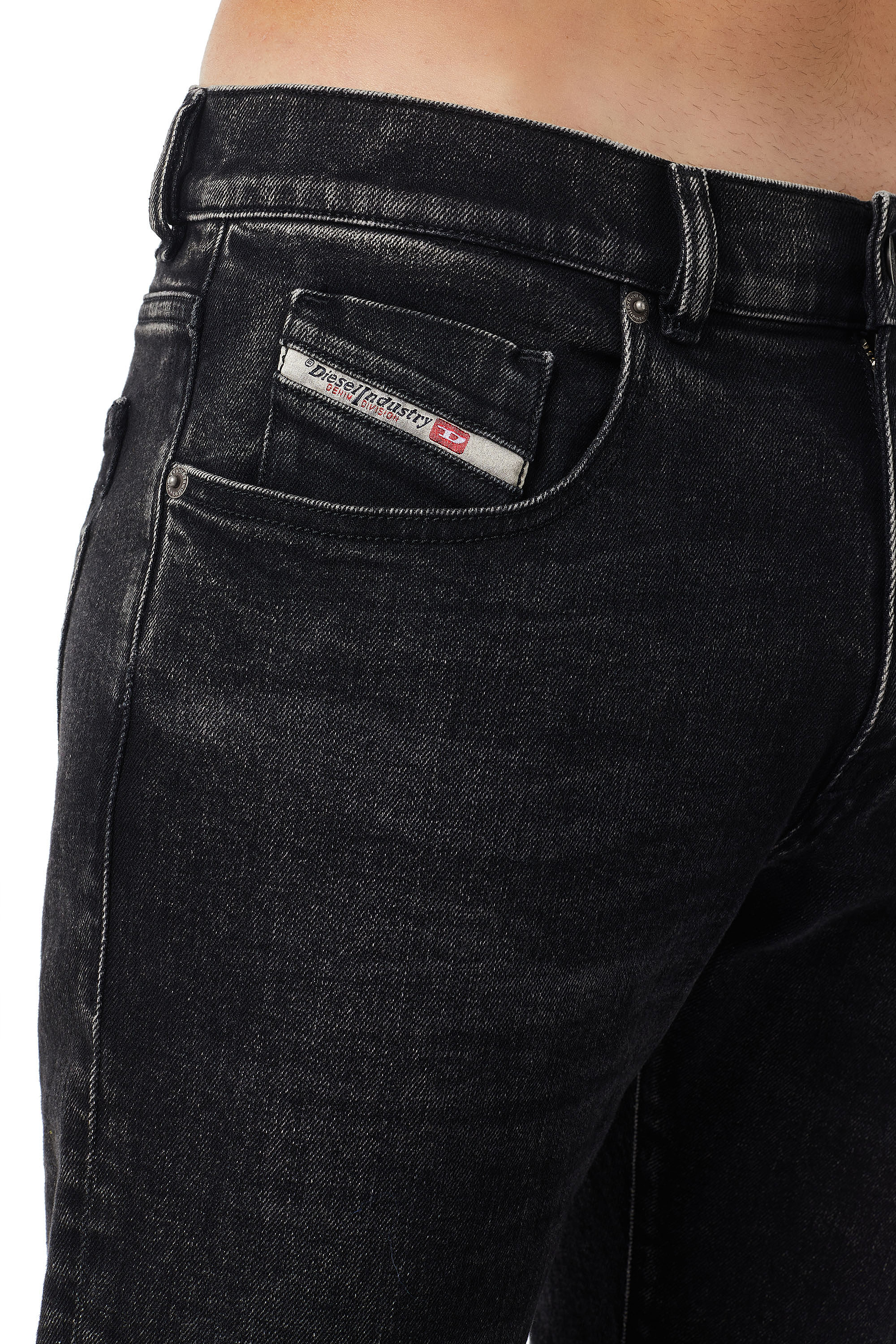 Diesel - Slim Jeans 2019 D-Strukt 09B83, Black/Dark grey - Image 6