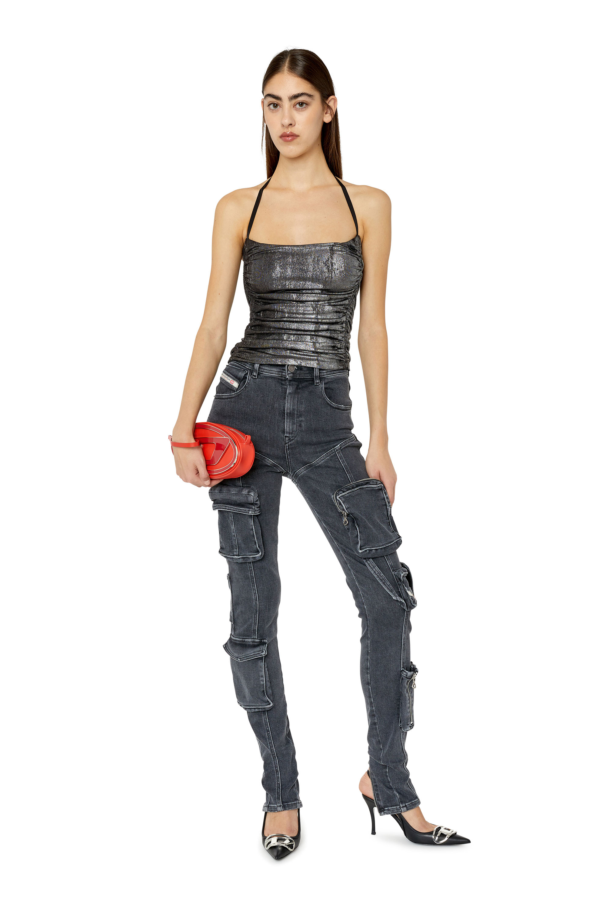 Diesel - Super skinny Jeans 1984 Slandy-High 09F27, Black/Dark grey - Image 2