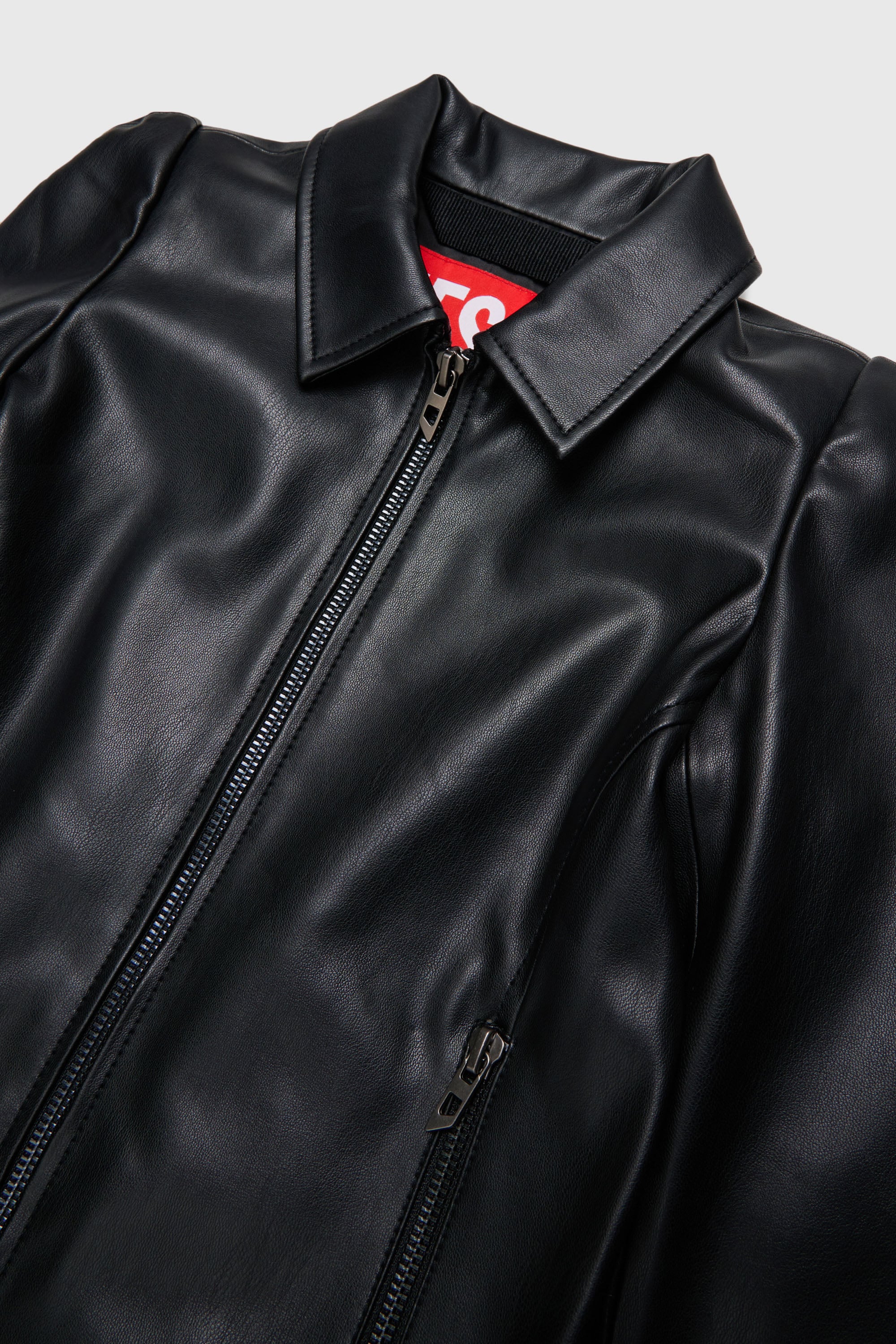 Diesel - JENNY, Woman's Shirt jacket in coated fabric in Black - 3